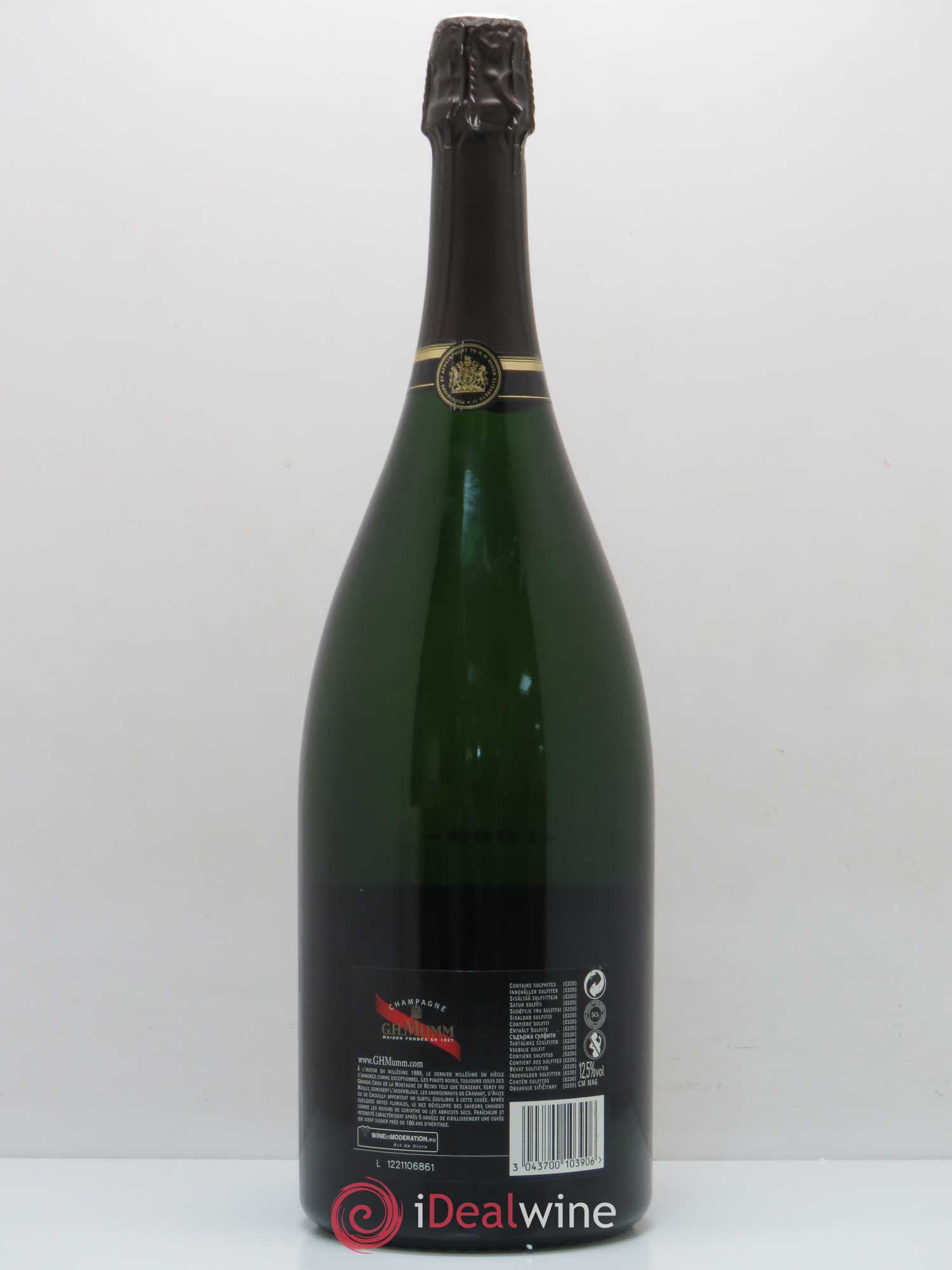Champagne Mumm Brut 1999 - Lot de 1 bouteille - 1