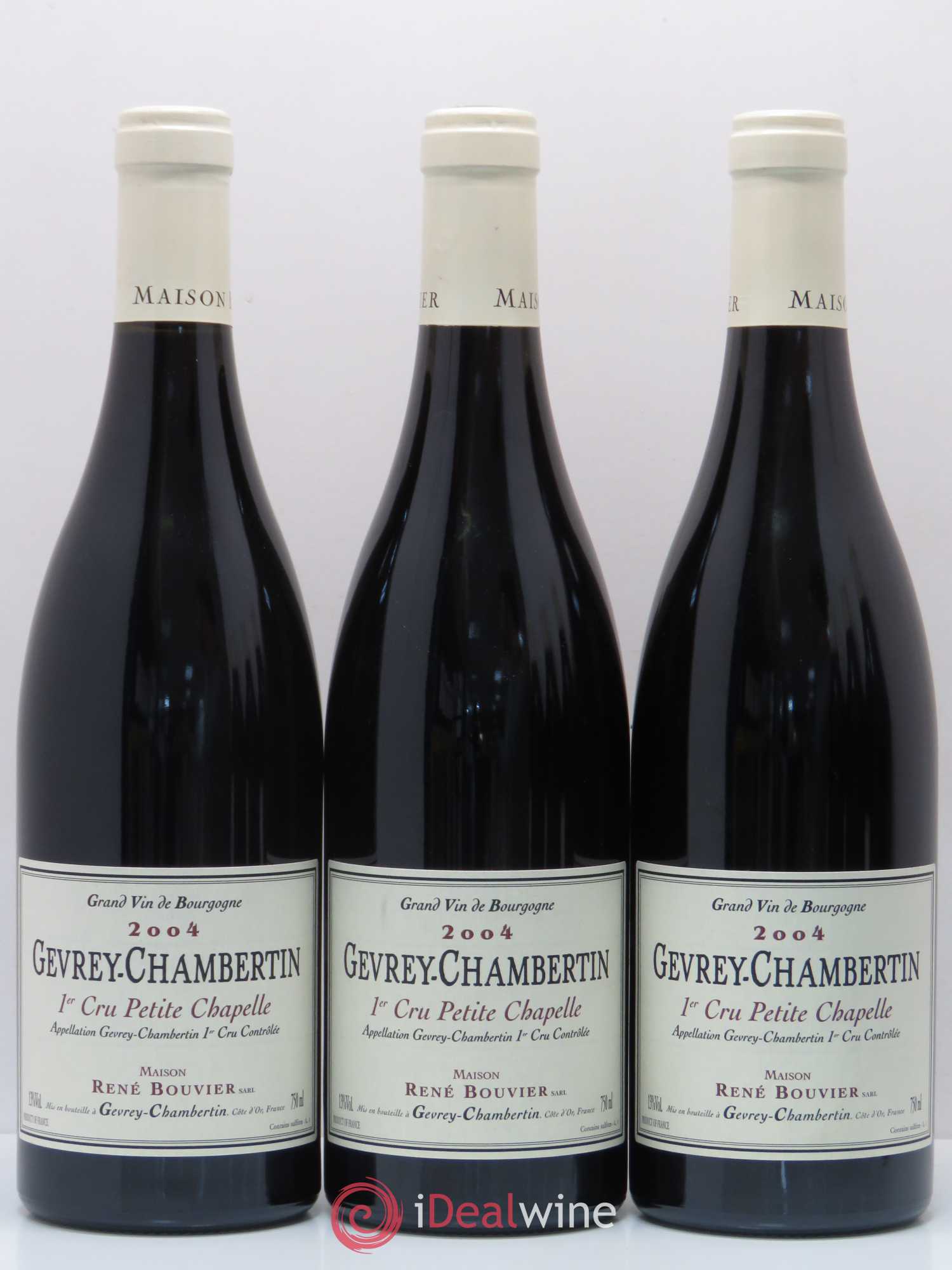 Gevrey-Chambertin 1er Cru Petite Chapelle Domaine René Bouvier 2004 - Lot de 6 bouteilles - 1