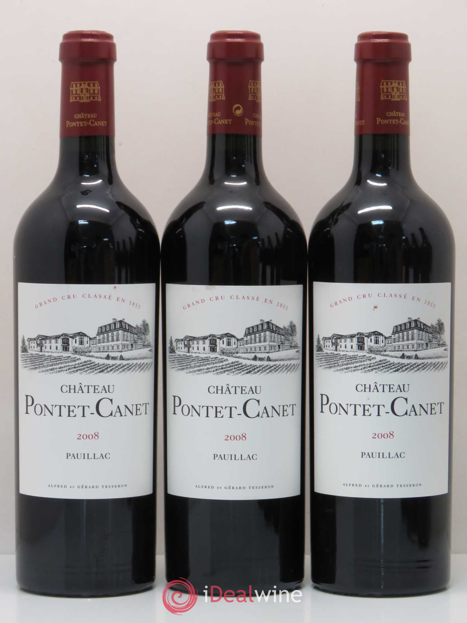 Château Pontet Canet 5ème Grand Cru Classé 2008 - Lot de 6 bouteilles - 1