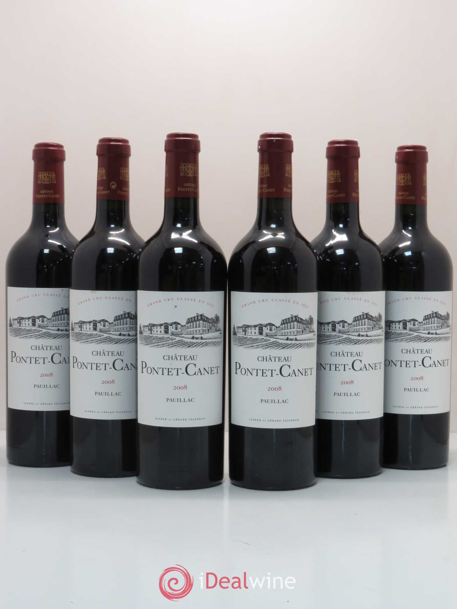 Château Pontet Canet 5ème Grand Cru Classé 2008 - Lot de 6 bouteilles - 0