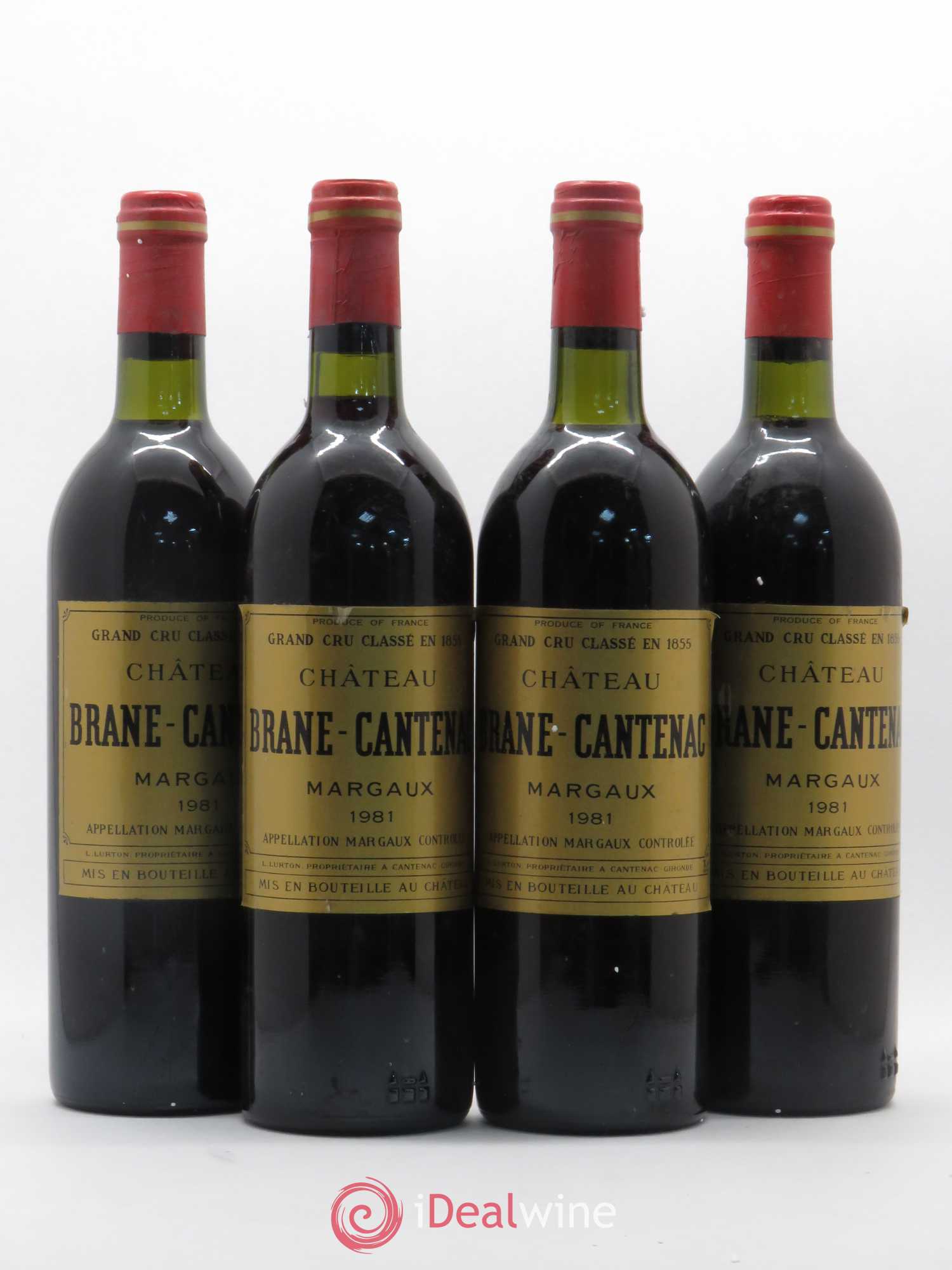 Château Brane Cantenac 2ème Grand Cru Classé 1981 - Lot de 4 bouteilles - 0