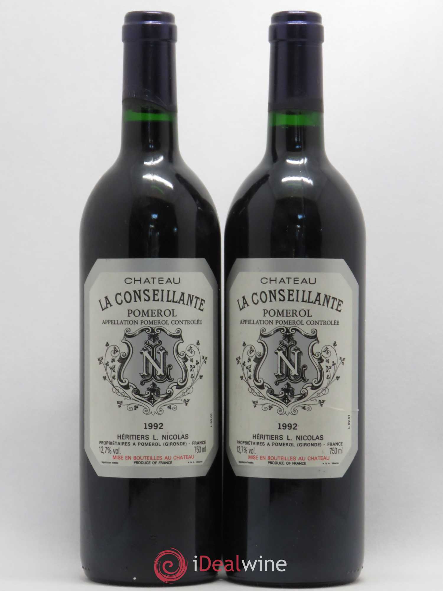 Château la Conseillante 1992 - Lot de 2 bouteilles - 0