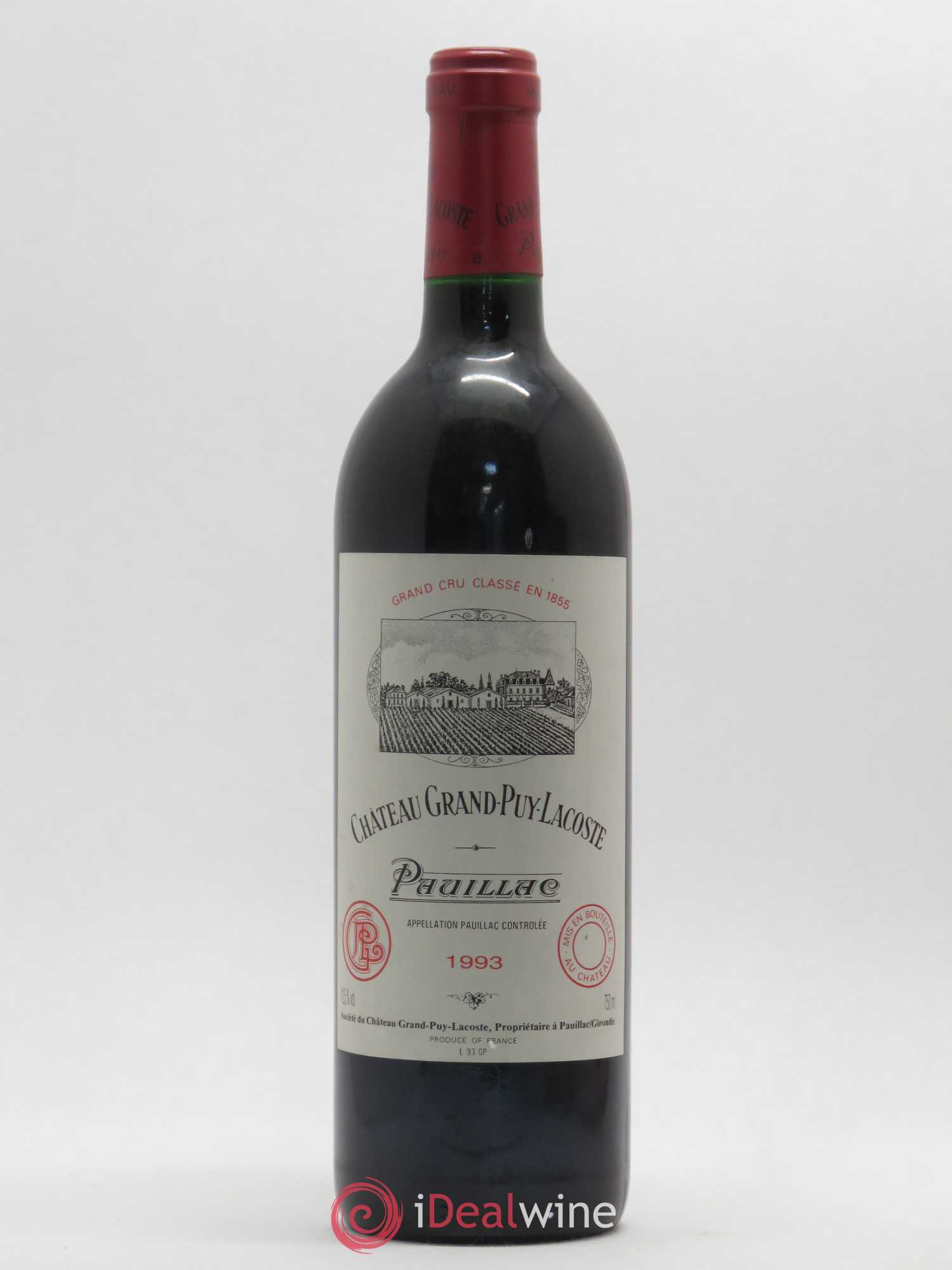 Château Grand Puy Lacoste 5ème Grand Cru Classé 1993 - Lot de 1 bouteille - 0