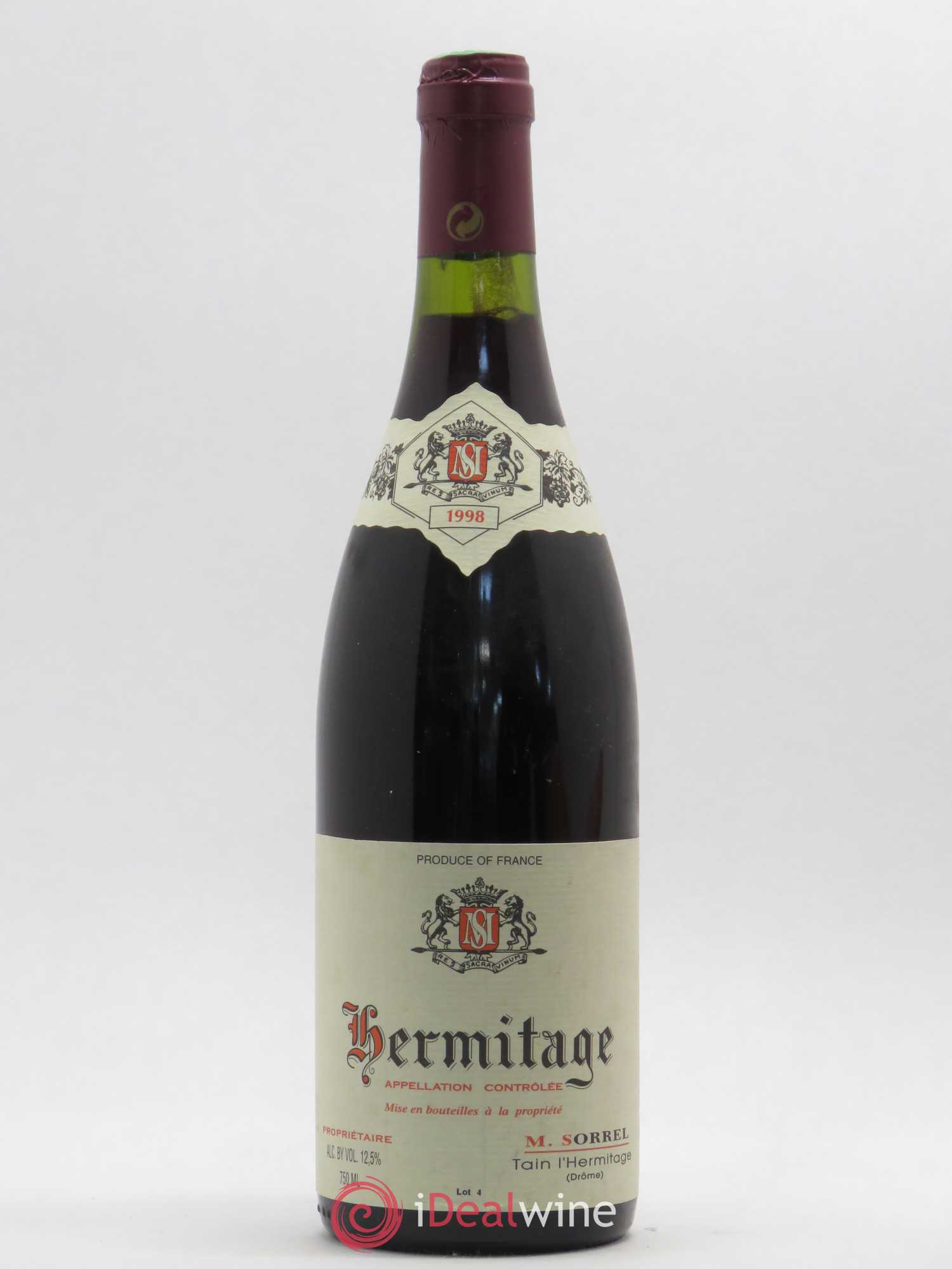 Hermitage Marc Sorrel 1998 - Lot de 1 bouteille - 0