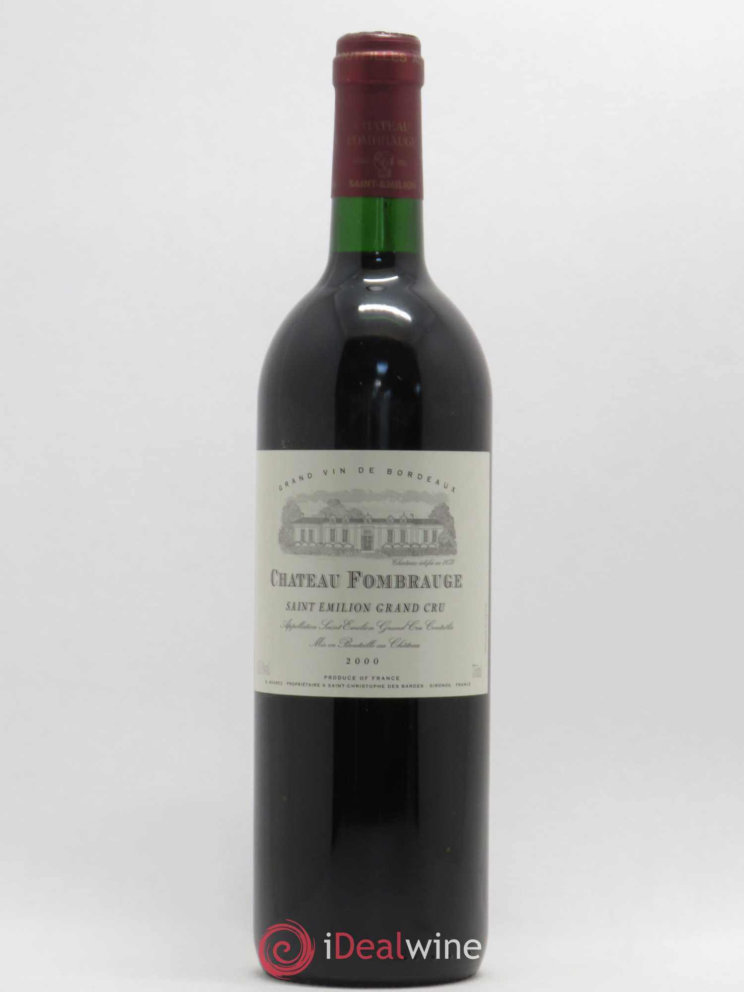 Château Fombrauge Grand Cru Classé 2000 - Lot de 1 bouteille - 0
