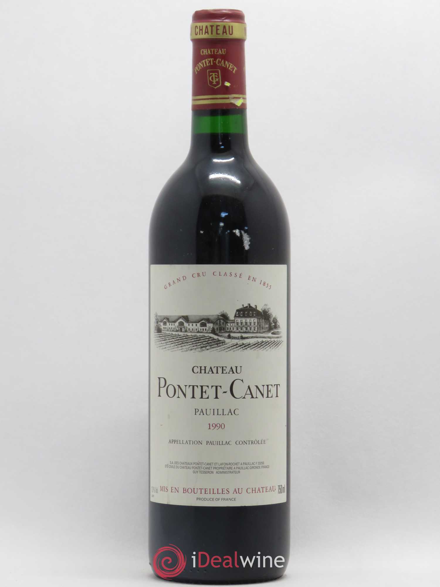 Château Pontet Canet 5ème Grand Cru Classé 1990 - Lot de 1 bouteille - 0