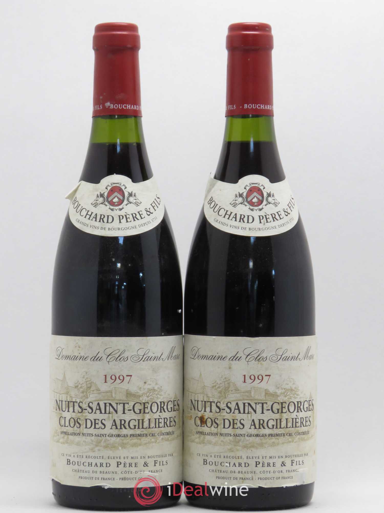 Nuits-Saint-Georges 1er Cru Clos des Argillières Bouchard Père & Fils 1997 - Lot de 2 bouteilles - 0