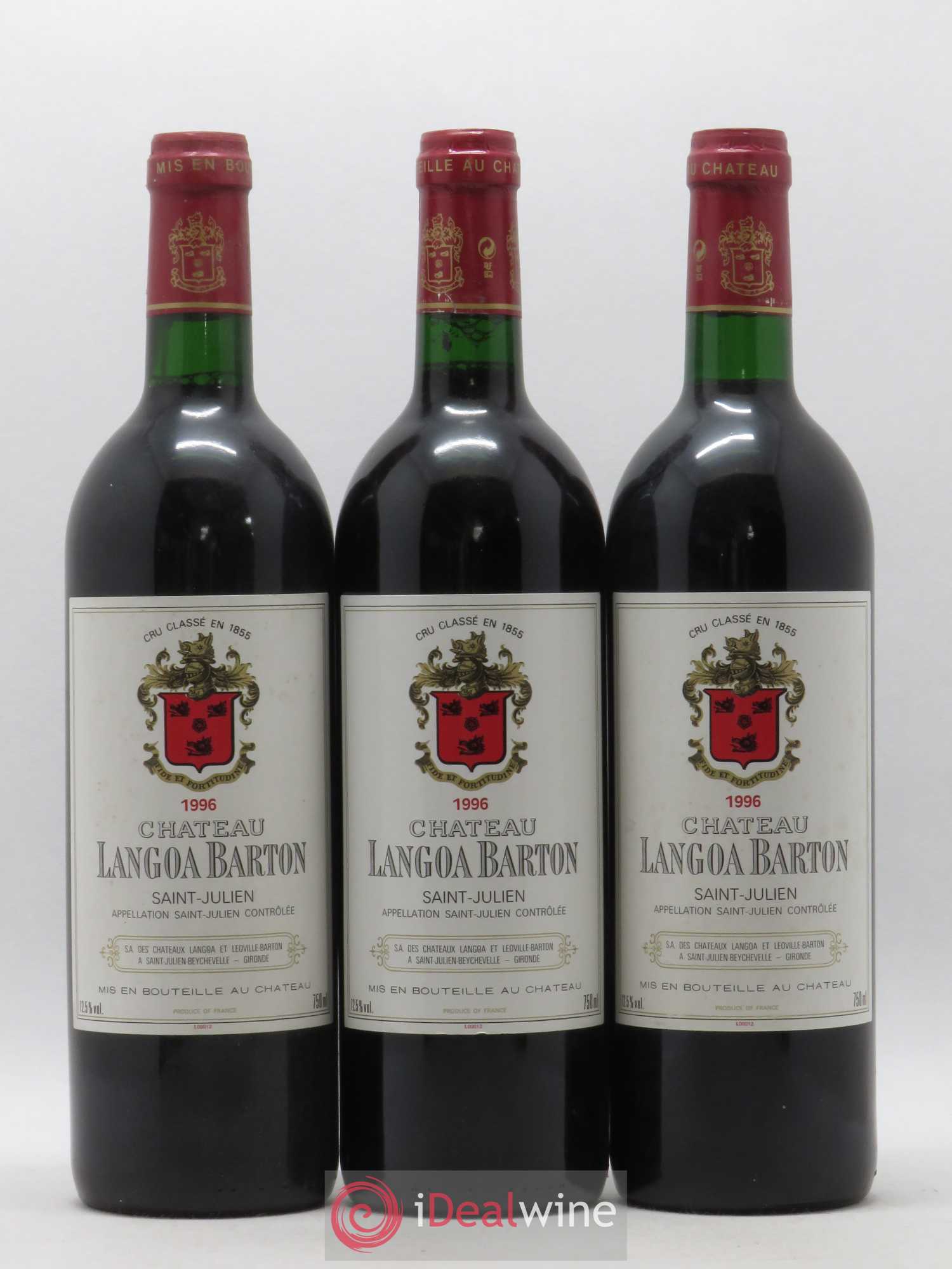 Château Langoa Barton 3ème Grand Cru Classé 1996 - Lot de 12 bouteilles - 1