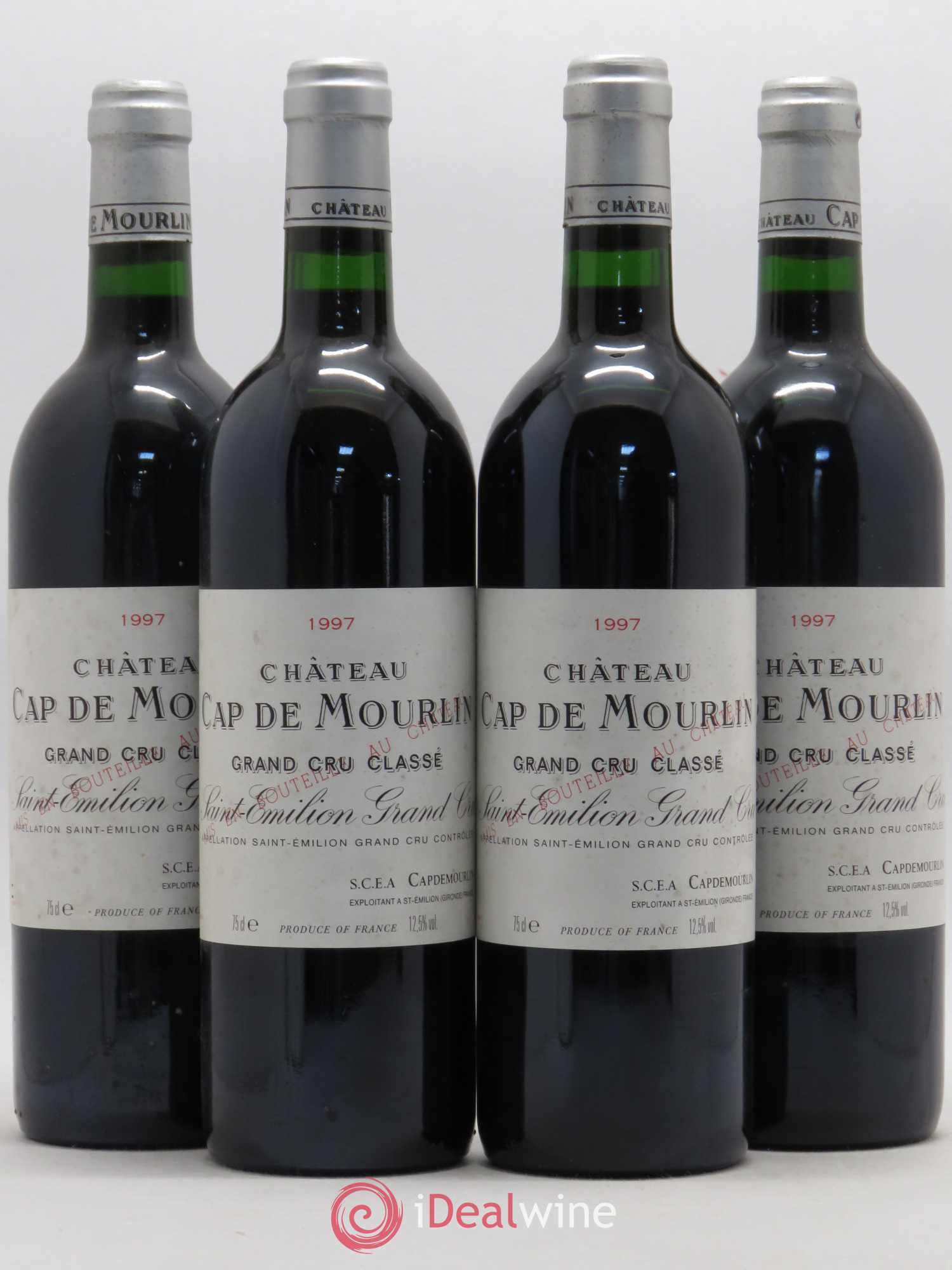 Château Cap de Mourlin Grand Cru Classé 1997 - Lot de 4 bouteilles - 0
