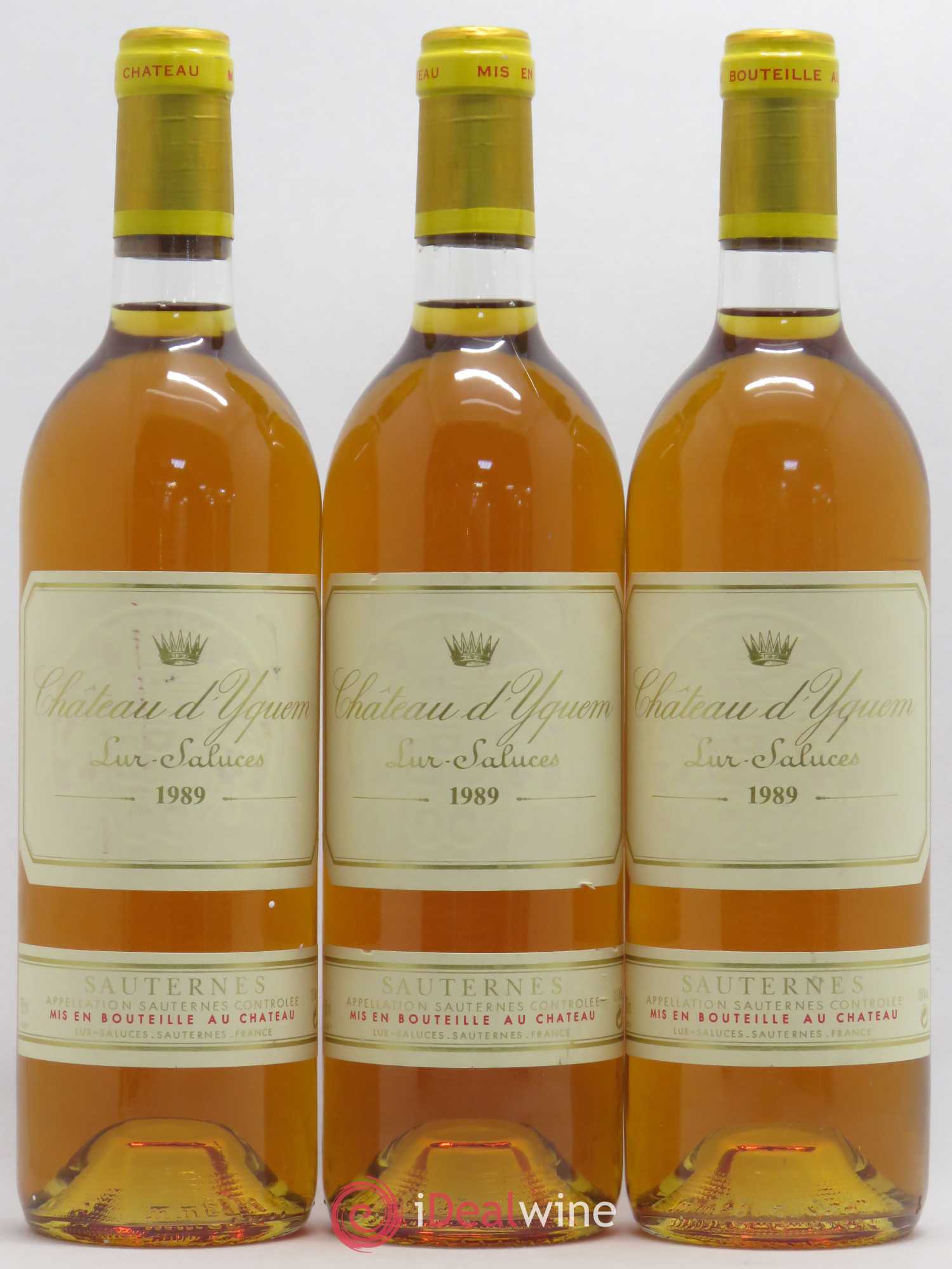 Château d' Yquem 1er Cru Classé Supérieur 1989 - Lotto di 3 bottiglie - 0