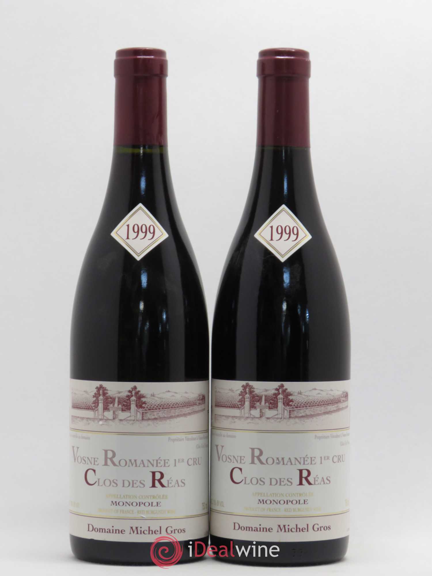 Vosne-Romanée 1er Cru Clos des Réas Domaine Michel Gros 1999 - Posten von 2 Flaschen - 0