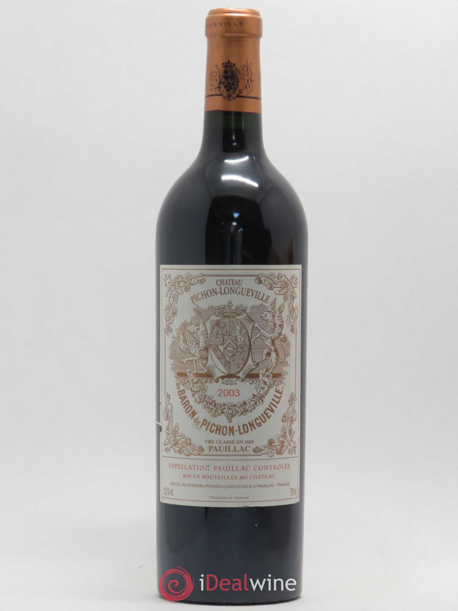 Pichon Longueville Baron 2ème Grand Cru Classé 2003 - Lot de 1 bouteille - 0