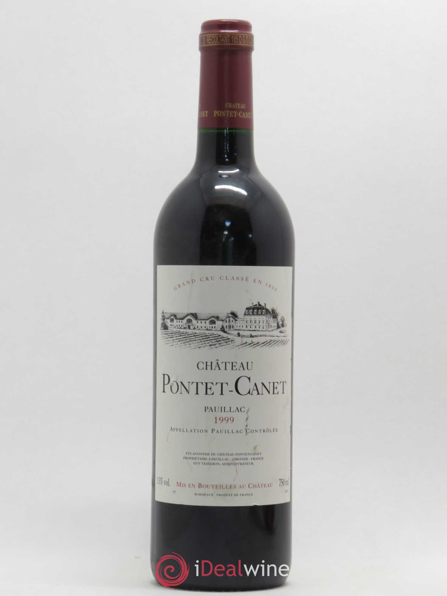 Château Pontet Canet 5ème Grand Cru Classé 1999 - Lot de 1 bouteille - 0