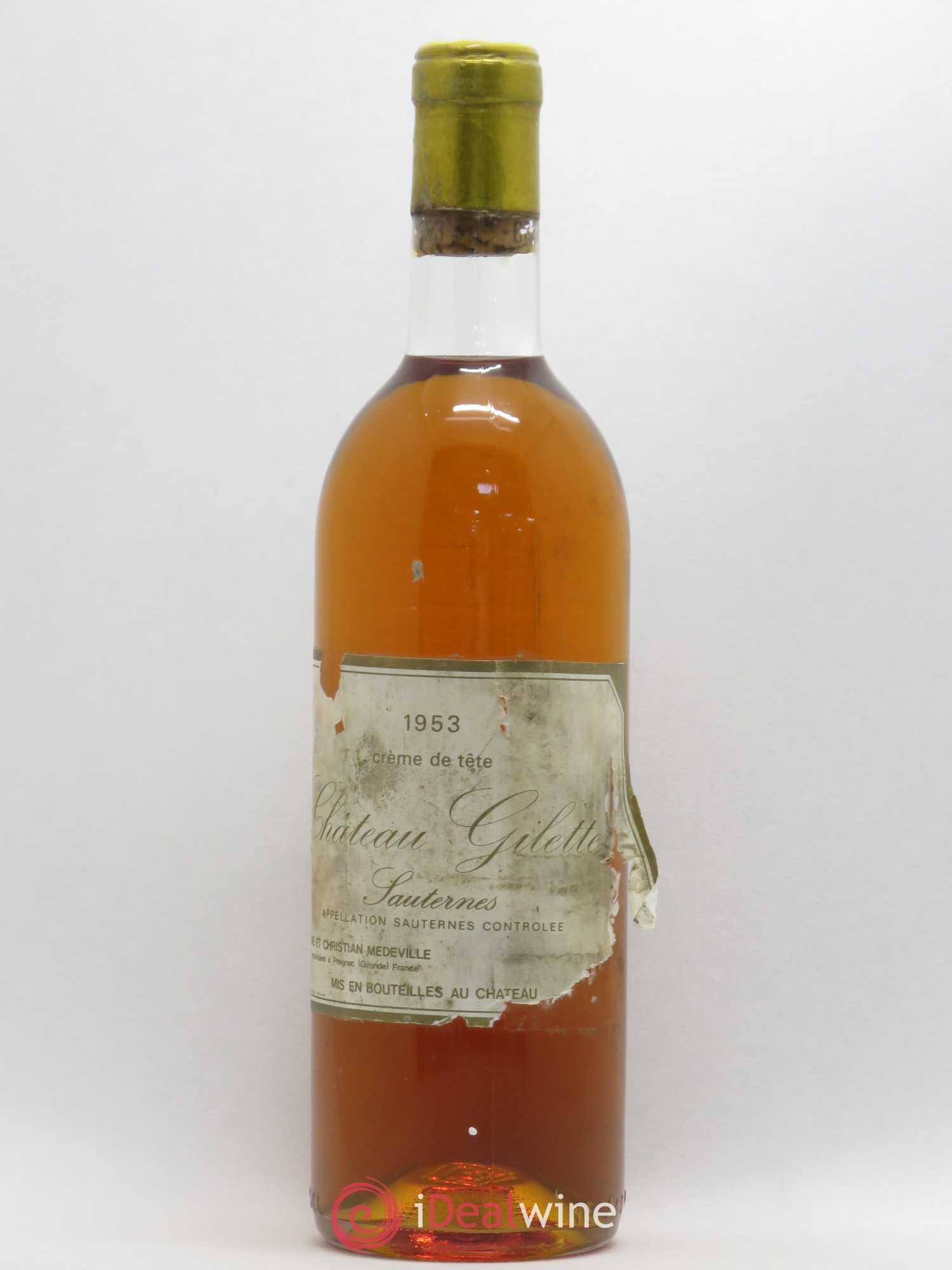 Château Gilette - Crème de Tête 1953 - Lotto di 1 bottiglia - 0