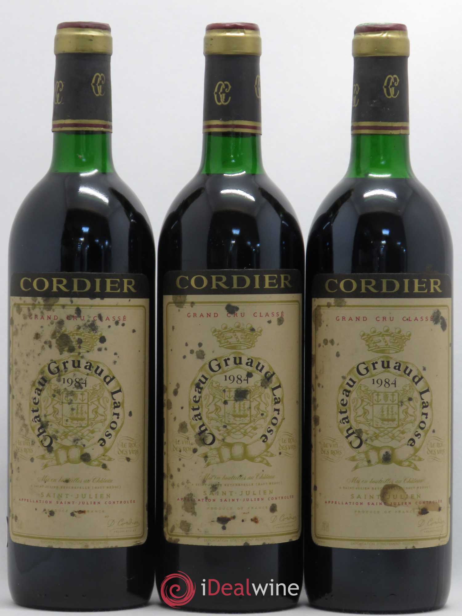 Château Gruaud Larose 2ème Grand Cru Classé 1984 - Lot de 3 bouteilles - 0