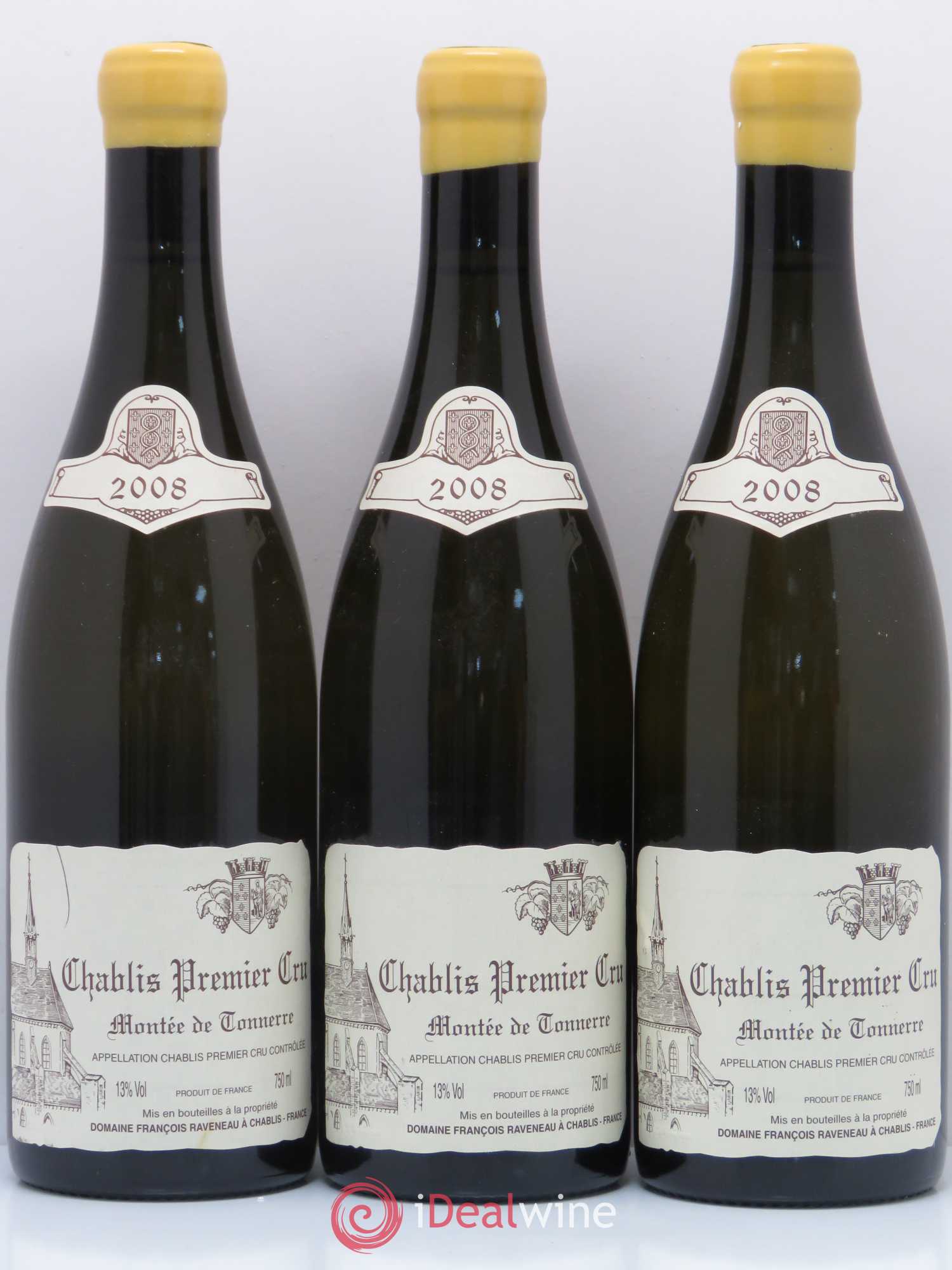 Chablis 1er Cru Montée de Tonnerre Raveneau (Domaine) 2008 - Lot de 3 bouteilles - 0