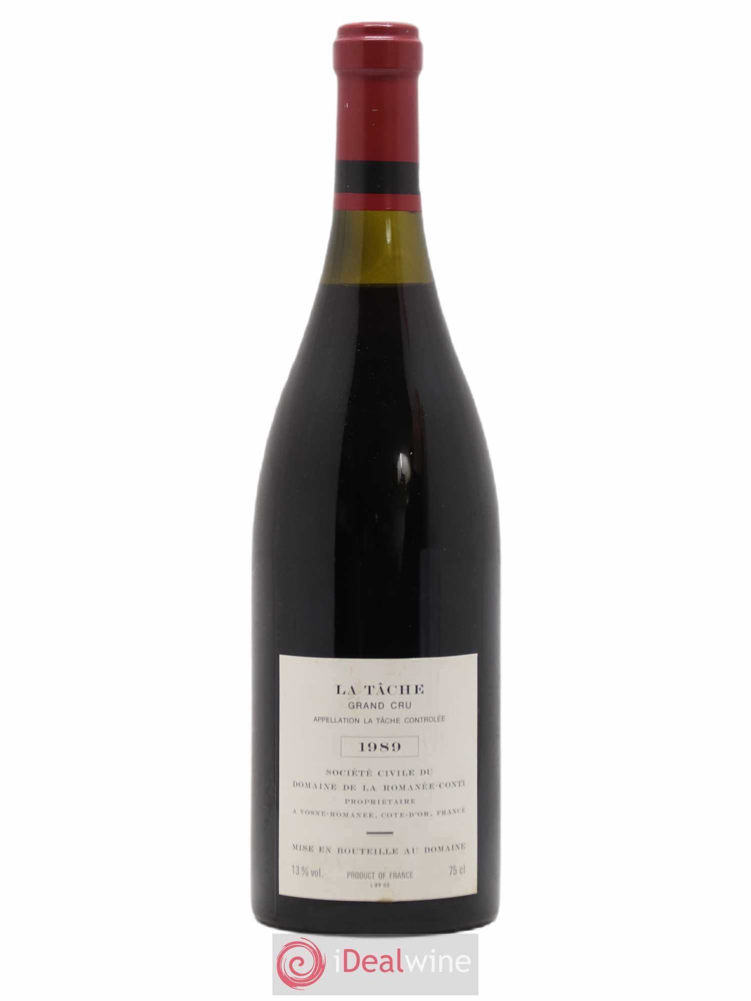 La Tâche Grand Cru Domaine de la Romanée-Conti 1989 - Lot de 1 bouteille - 1