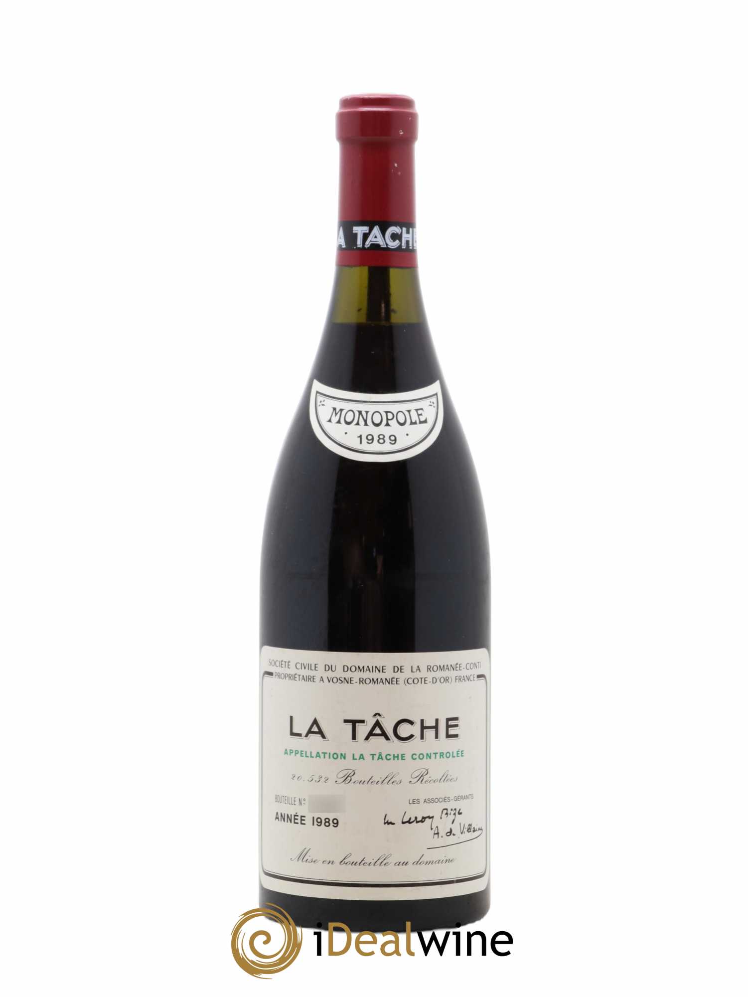 La Tâche Grand Cru Domaine de la Romanée-Conti 1989 - Lot de 1 bouteille - 0