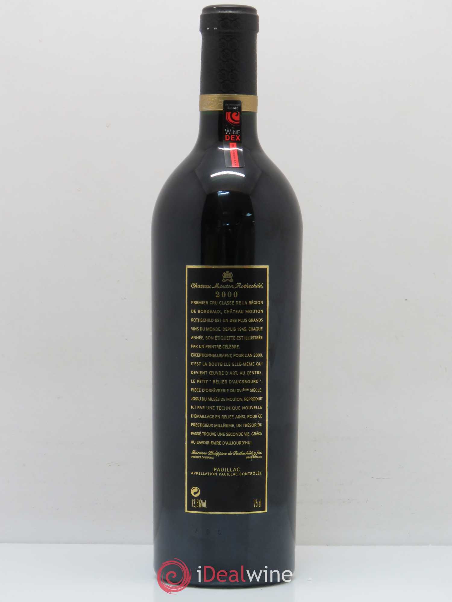 Château Mouton Rothschild 1er Grand Cru Classé 2000 - Lot de 1 bouteille - 1
