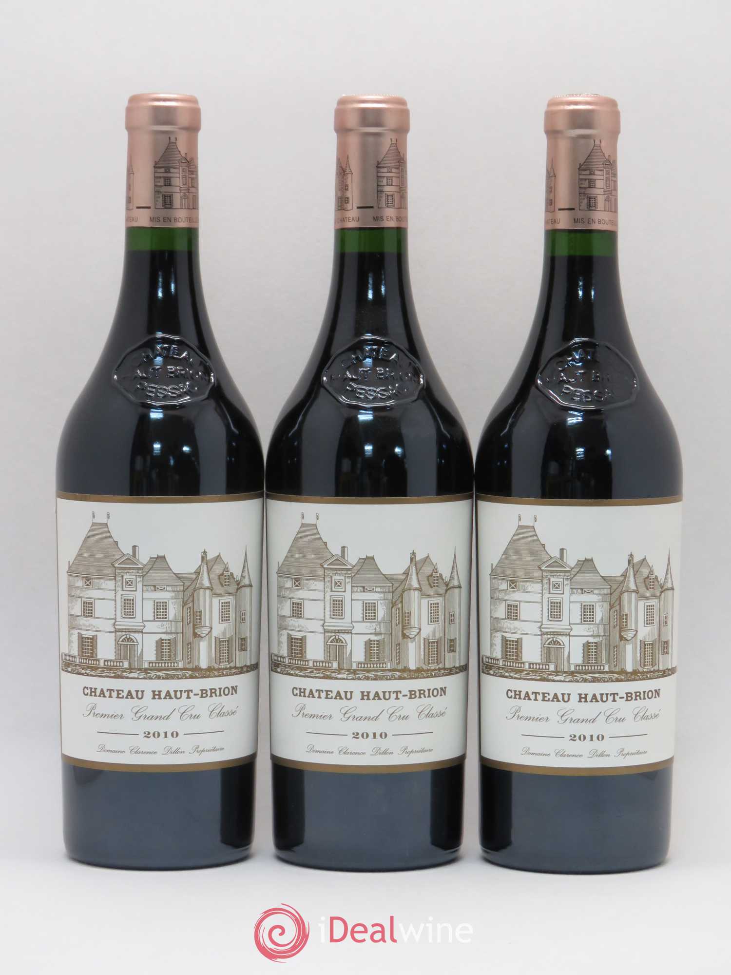 Château Haut Brion 1er Grand Cru Classé 2010 - Lot de 3 bouteilles - 0
