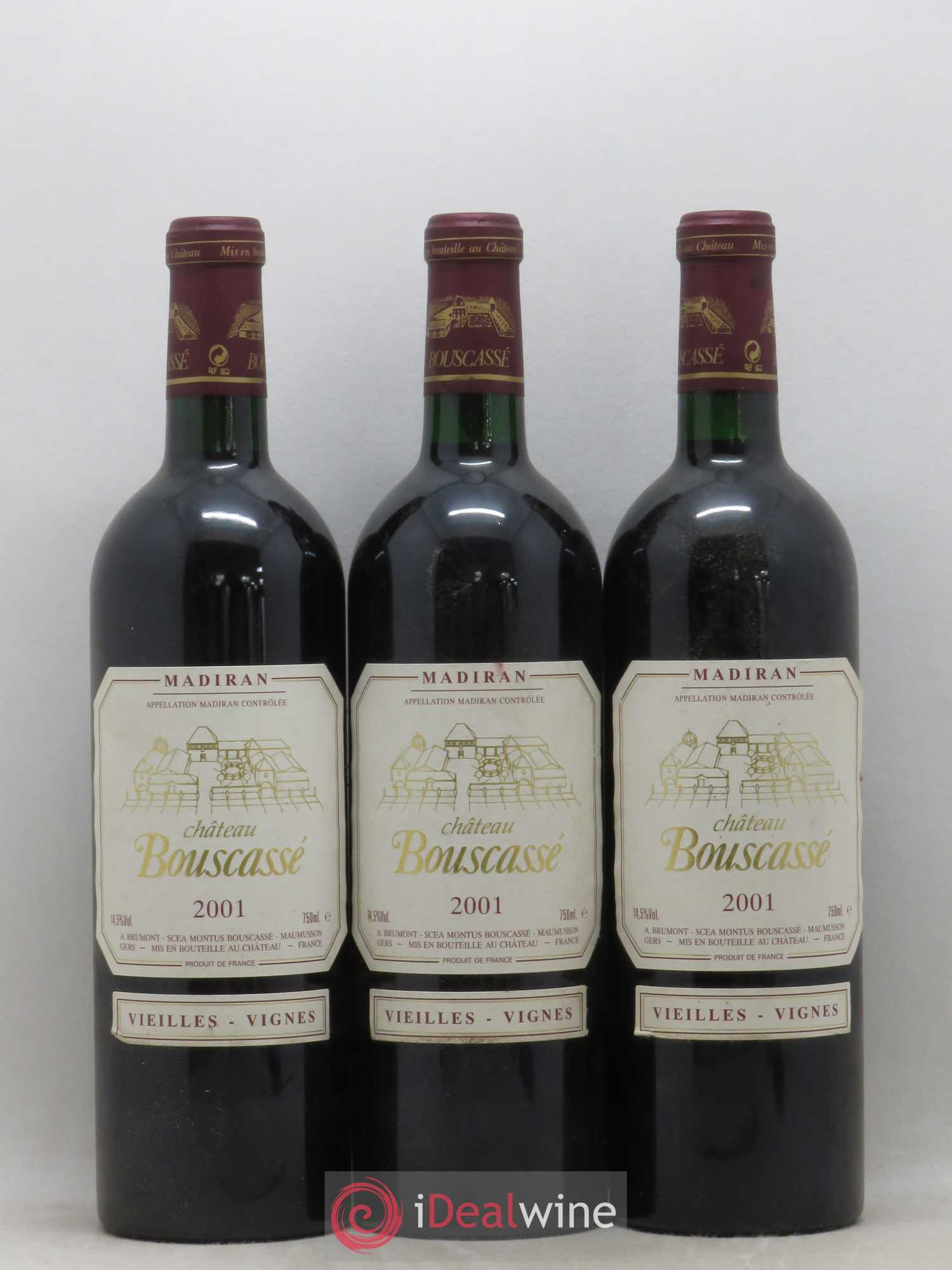 Madiran Vieilles Vignes Château Bouscassé - Alain Brumont 2001 - Lot de 12 bouteilles - 1