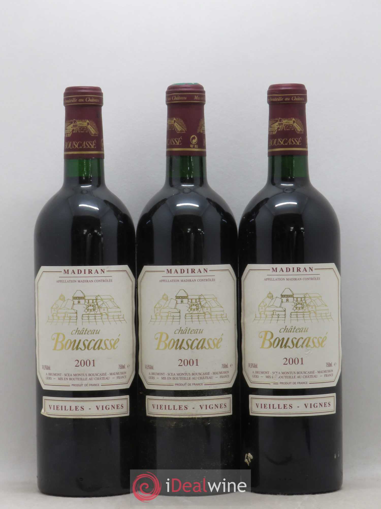 Madiran Vieilles Vignes Château Bouscassé - Alain Brumont 2001 - Lot de 12 bouteilles - 3