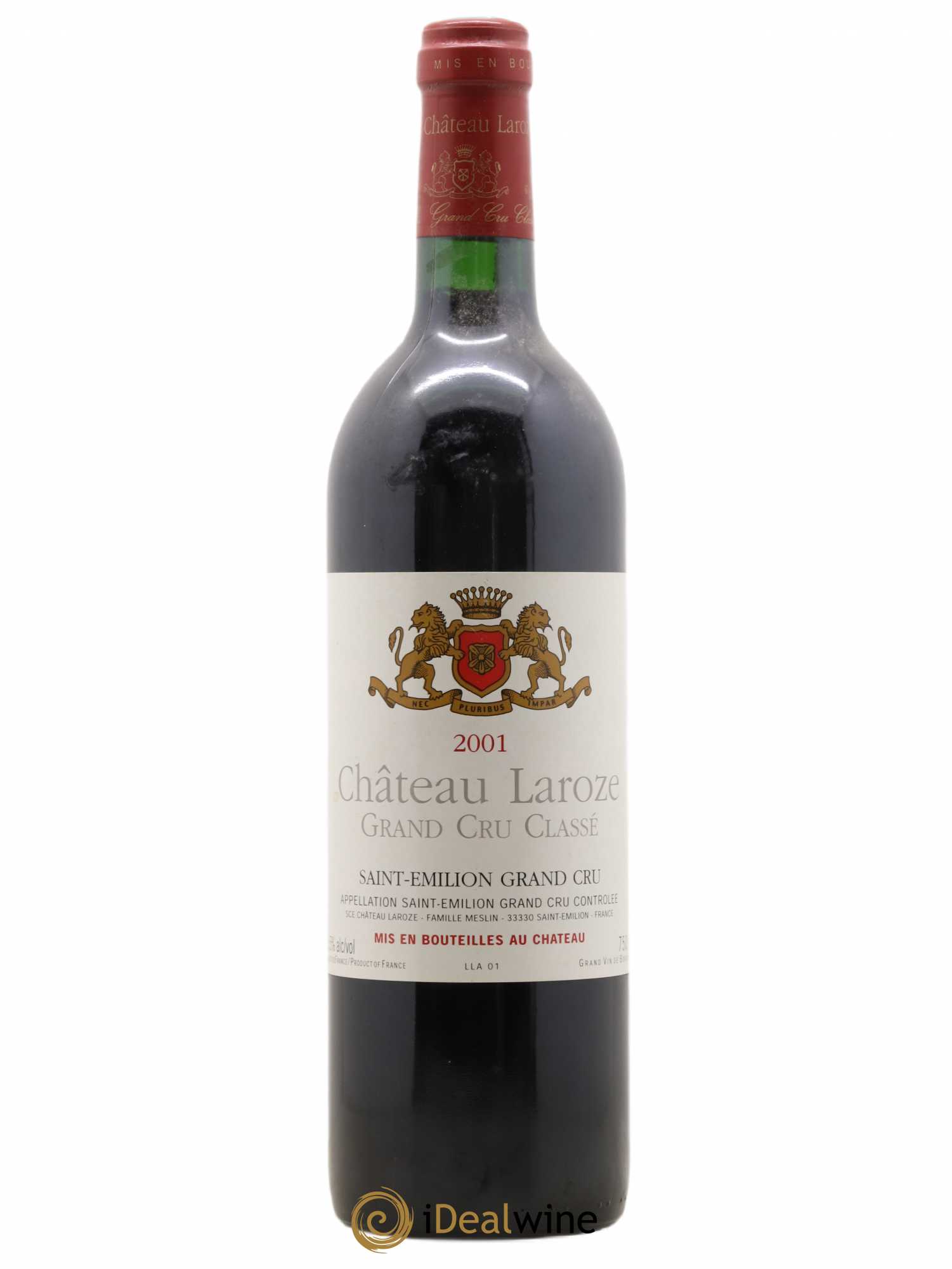Château Laroze Grand Cru Classé 2001 - Lot de 1 bouteille - 0