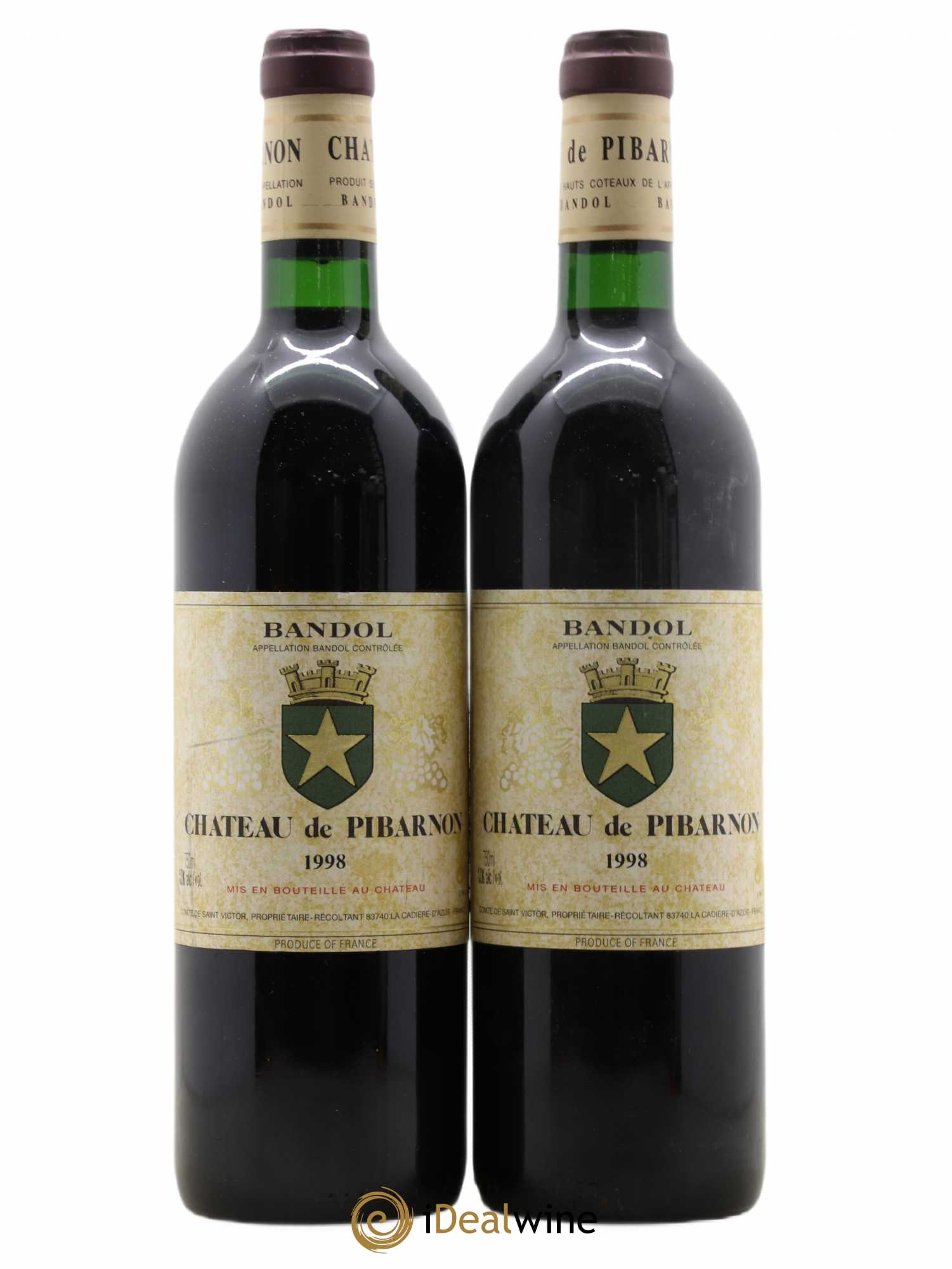 Bandol Château de Pibarnon Comte de Saint-Victor 1998 - Lot de 2 bouteilles - 0