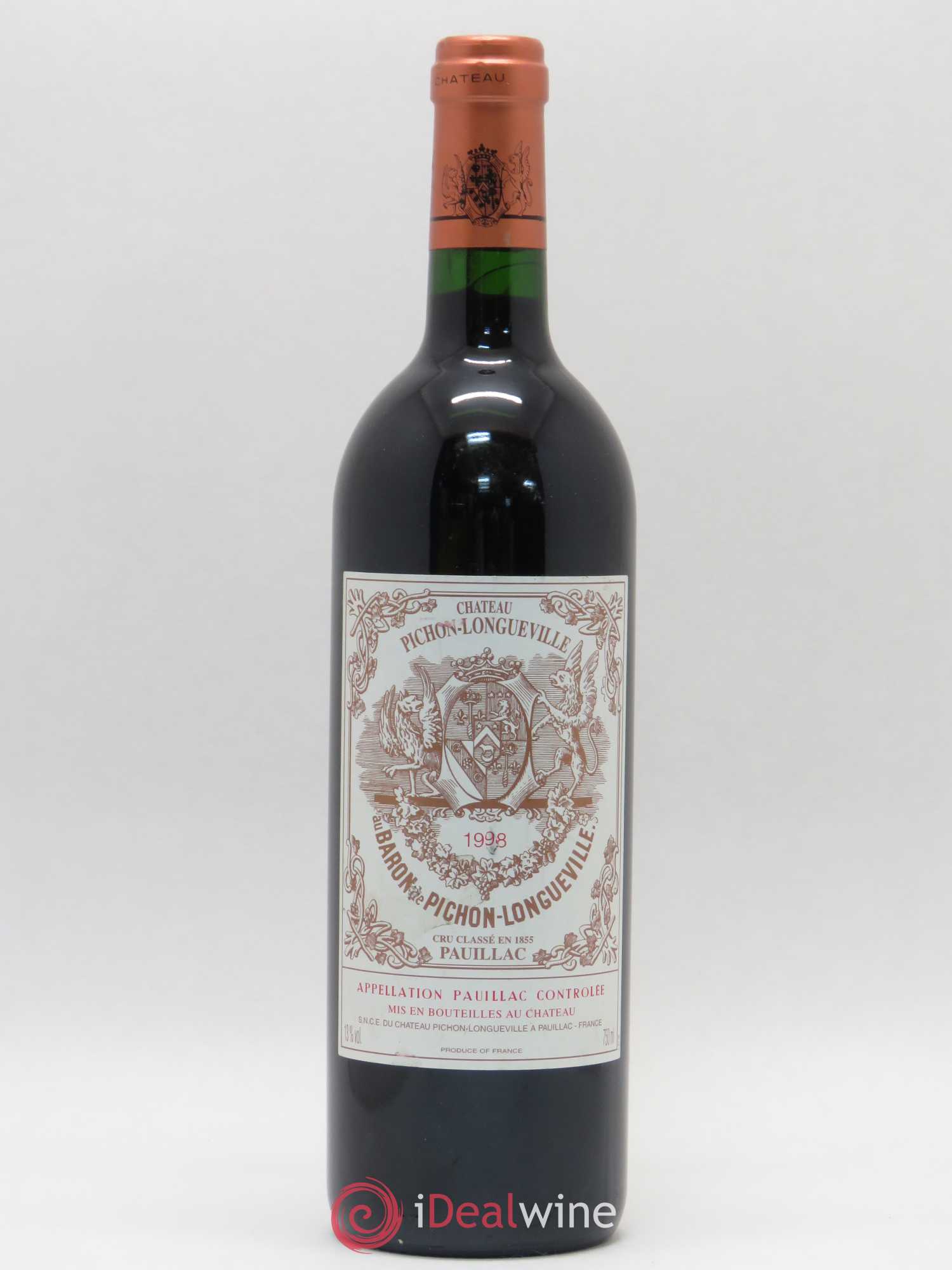 Pichon Longueville Baron 2ème Grand Cru Classé 1998 - Lot de 1 bouteille - 0