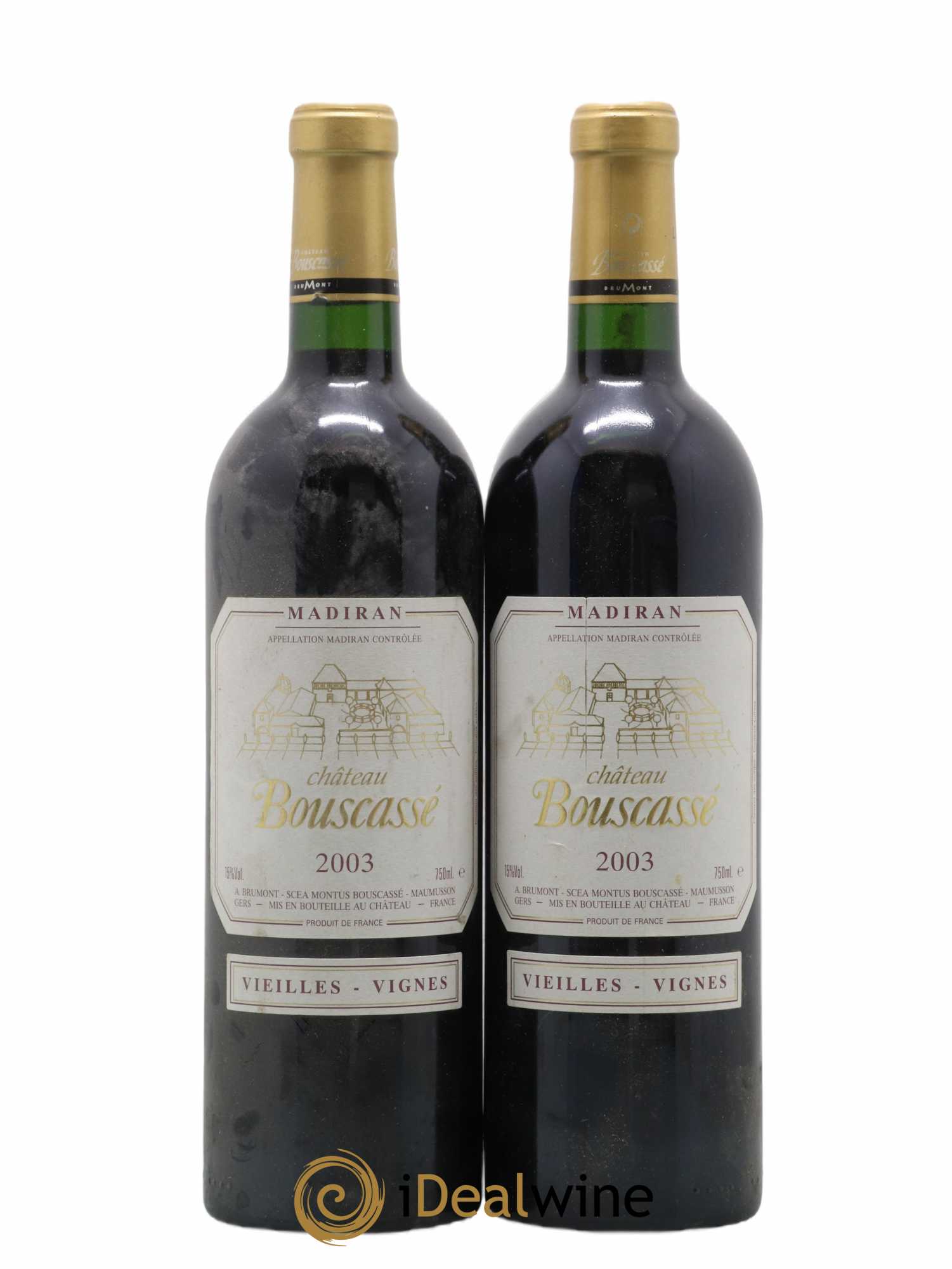 Madiran Vieilles Vignes Château Bouscassé - Alain Brumont 2003 - Lot de 2 bouteilles - 0