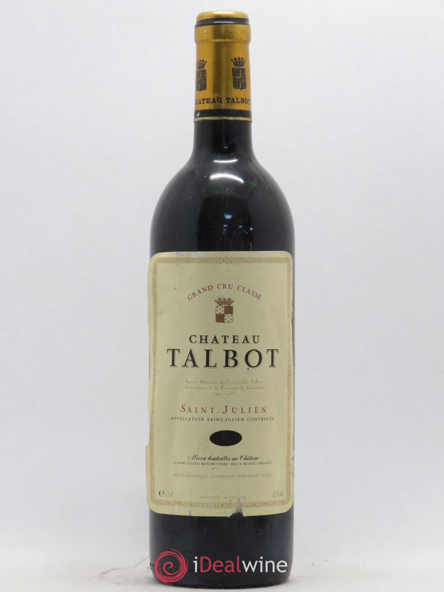 Château Talbot 4ème Grand Cru Classé 1990 - Lot de 1 bouteille - 0