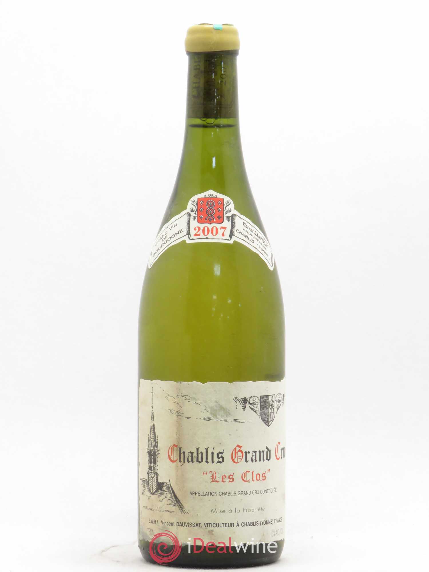 Chablis Grand Cru Les Clos Vincent Dauvissat (Domaine) 2007 - Lot de 1 bouteille - 0