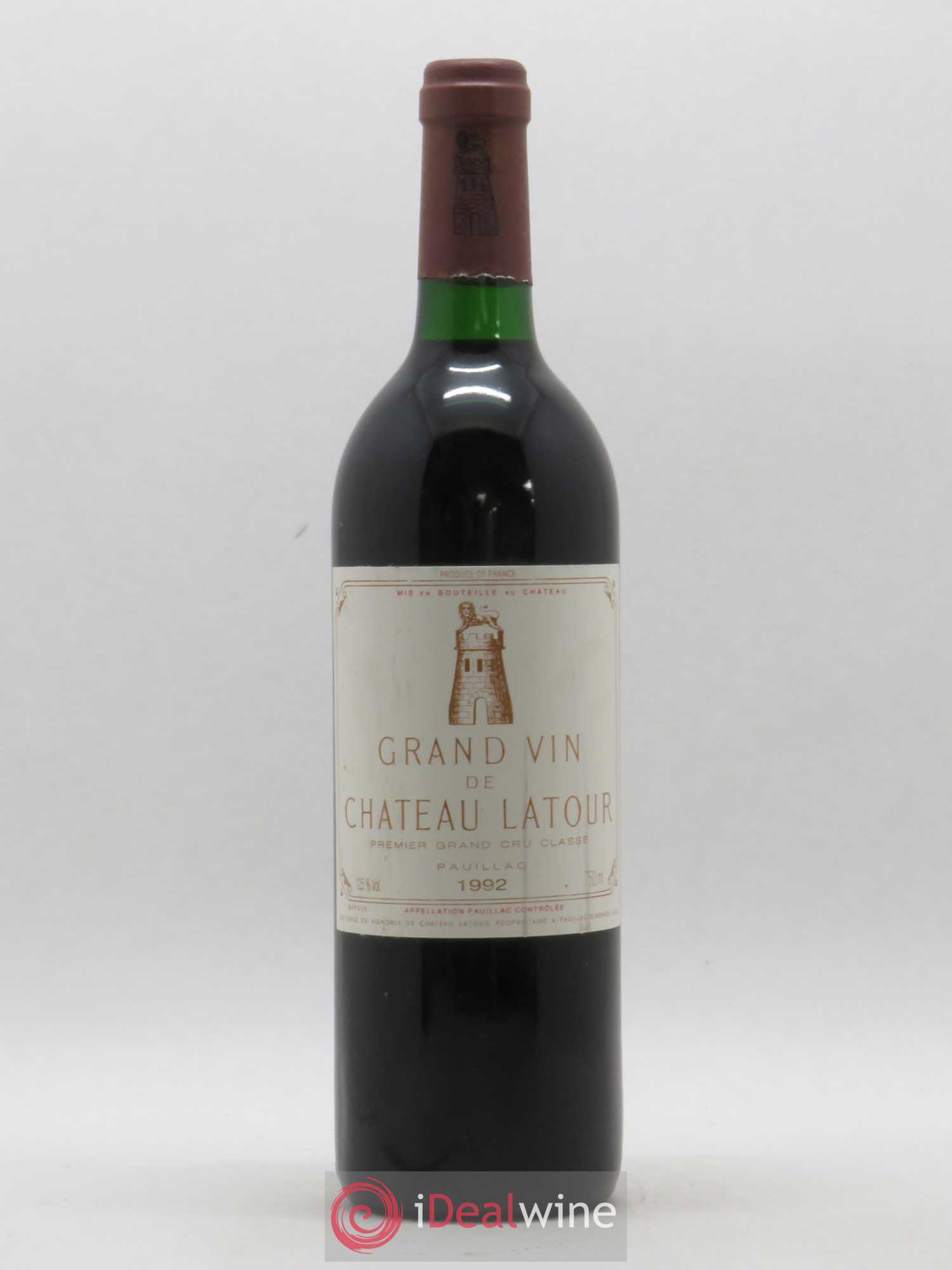 Château Latour 1er Grand Cru Classé 1992 - Lot de 1 bouteille - 0