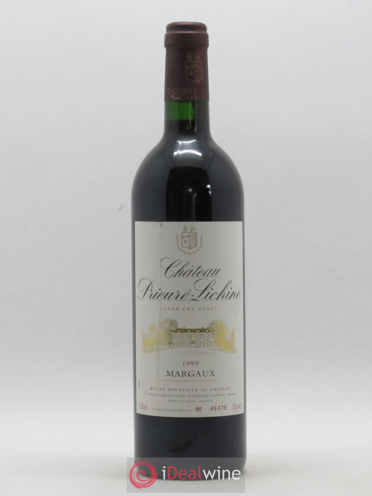 Château Prieuré Lichine 4ème Grand Cru Classé 1999 - Lot de 1 bouteille - 0