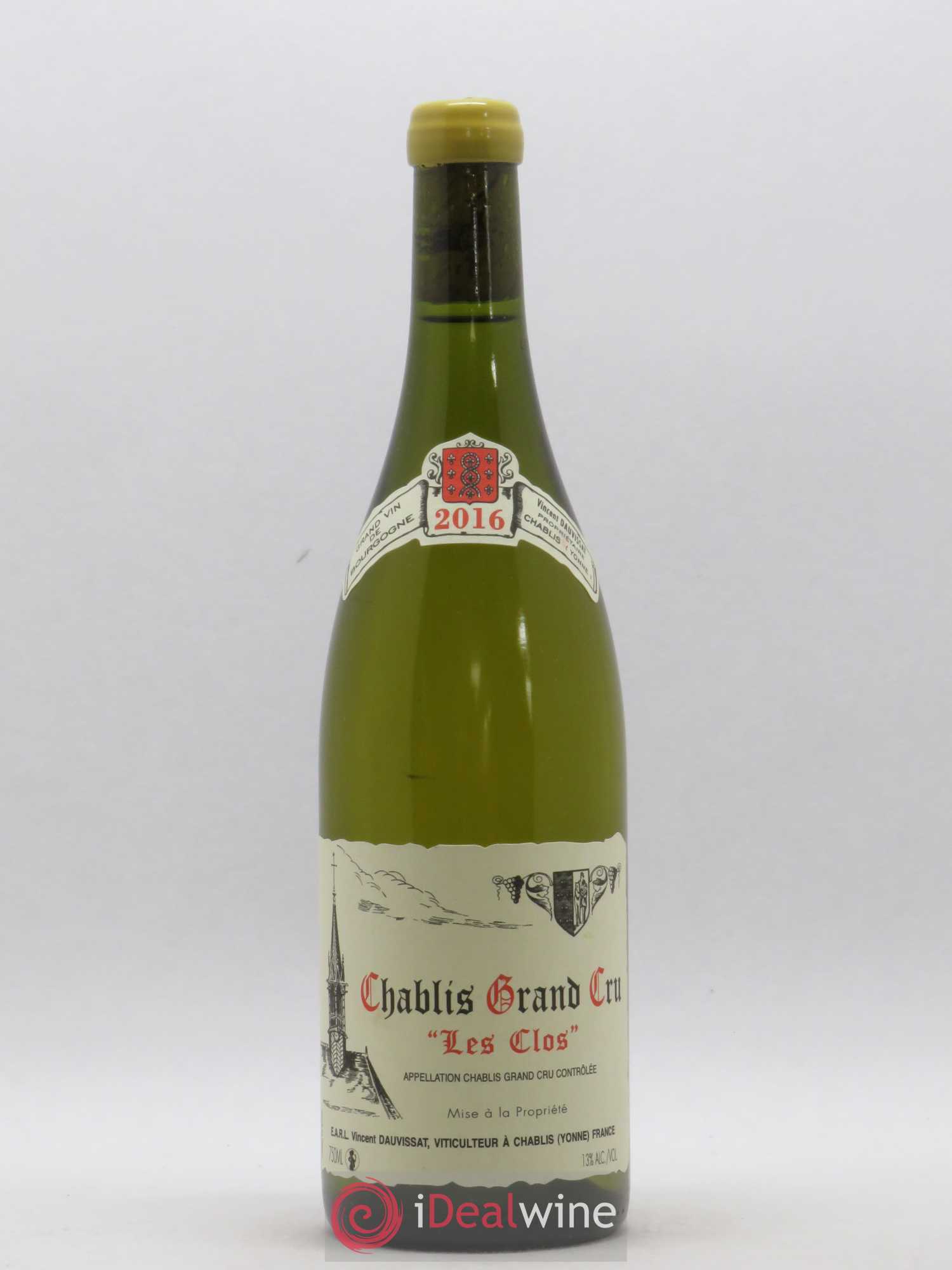 Chablis Grand Cru Les Clos Vincent Dauvissat (Domaine) 2016 - Lot de 1 bouteille - 0