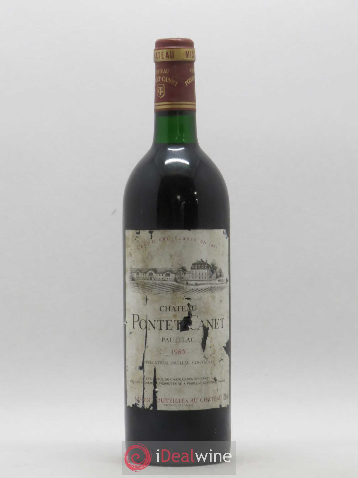 Château Pontet Canet 5ème Grand Cru Classé 1985 - Lot de 1 bouteille - 0