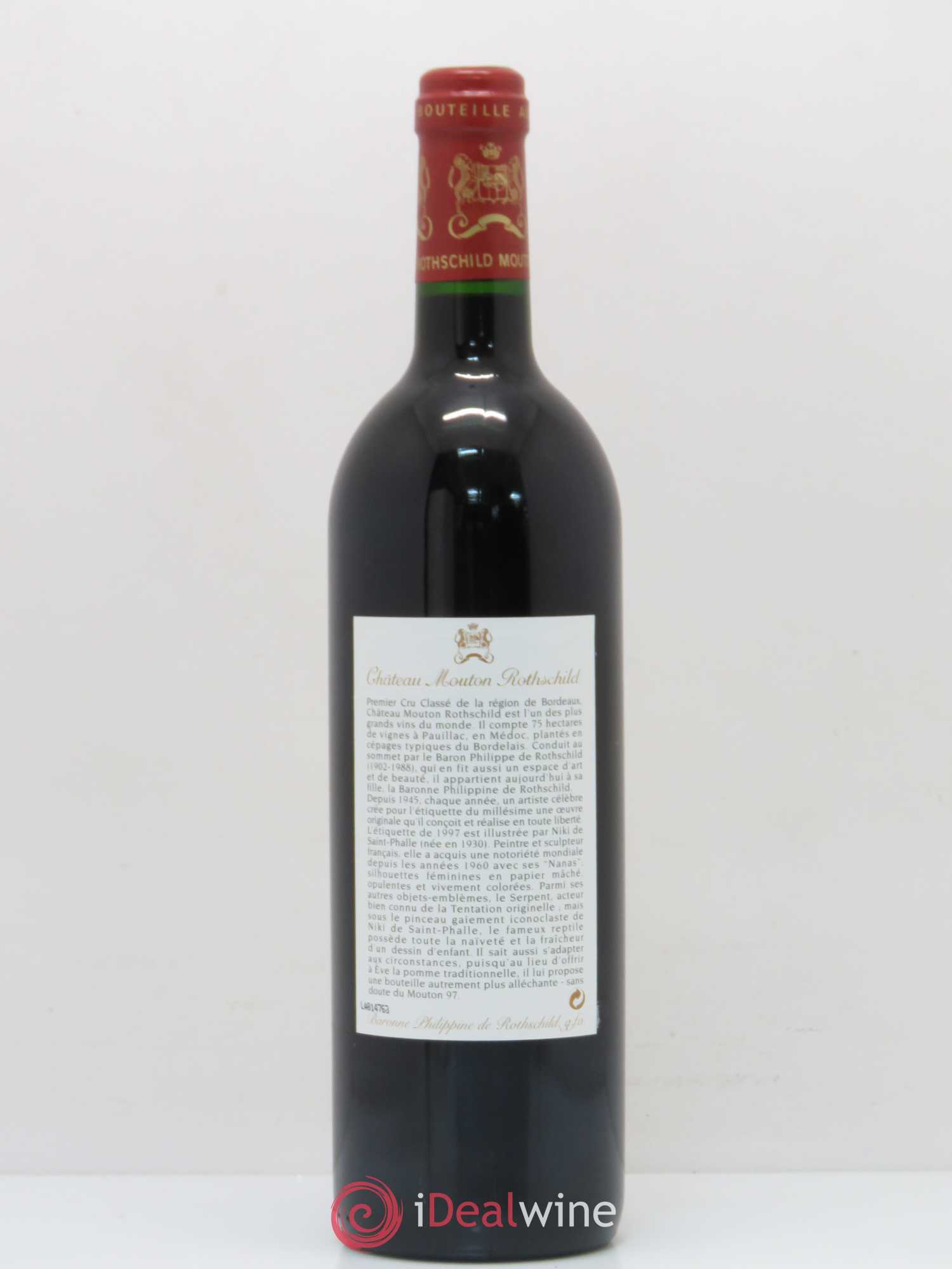 Château Mouton Rothschild 1er Grand Cru Classé 1997 - Lot de 1 bouteille - 1