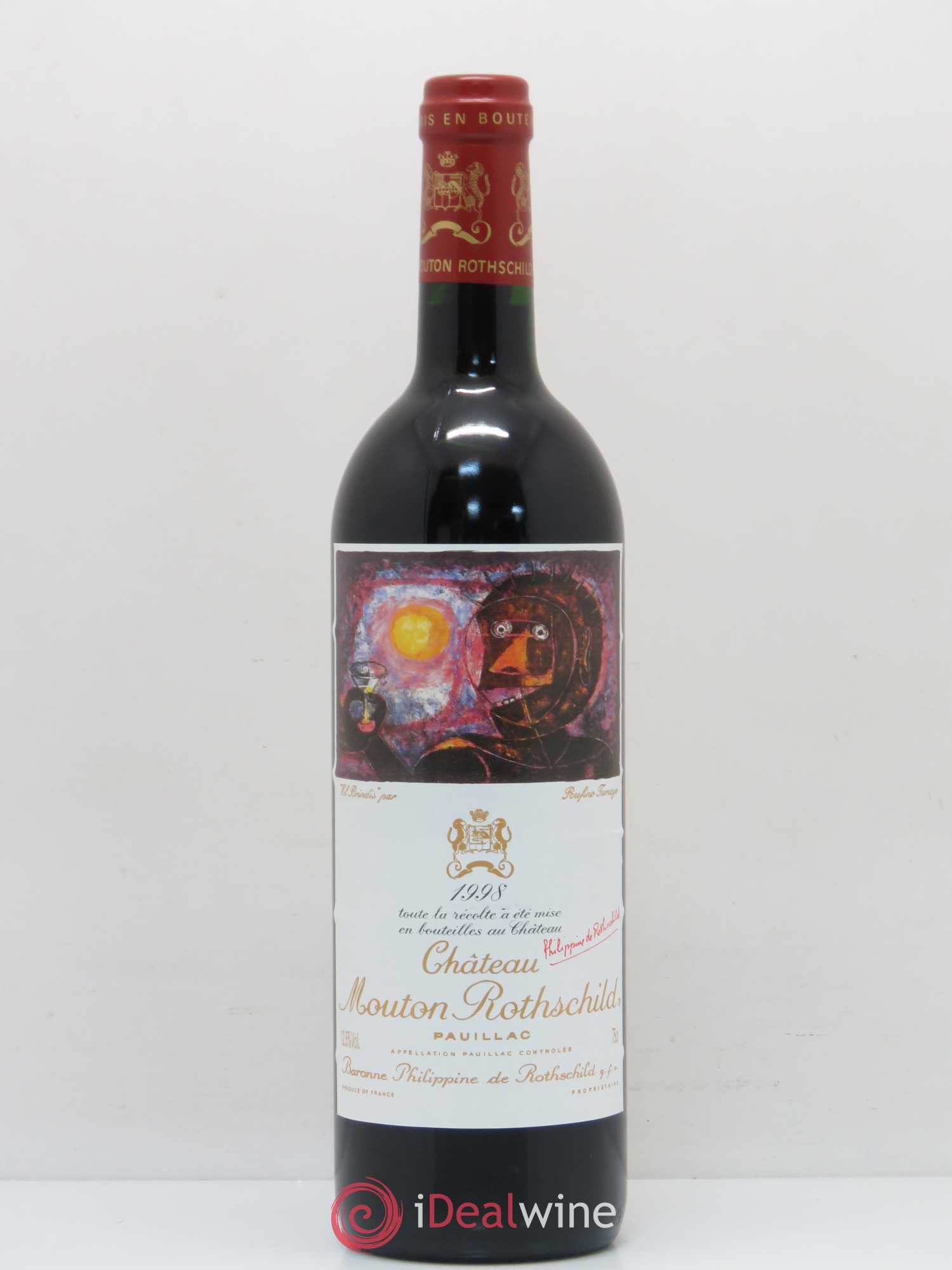 Château Mouton Rothschild 1er Grand Cru Classé 1998 - Lot de 1 bouteille - 0