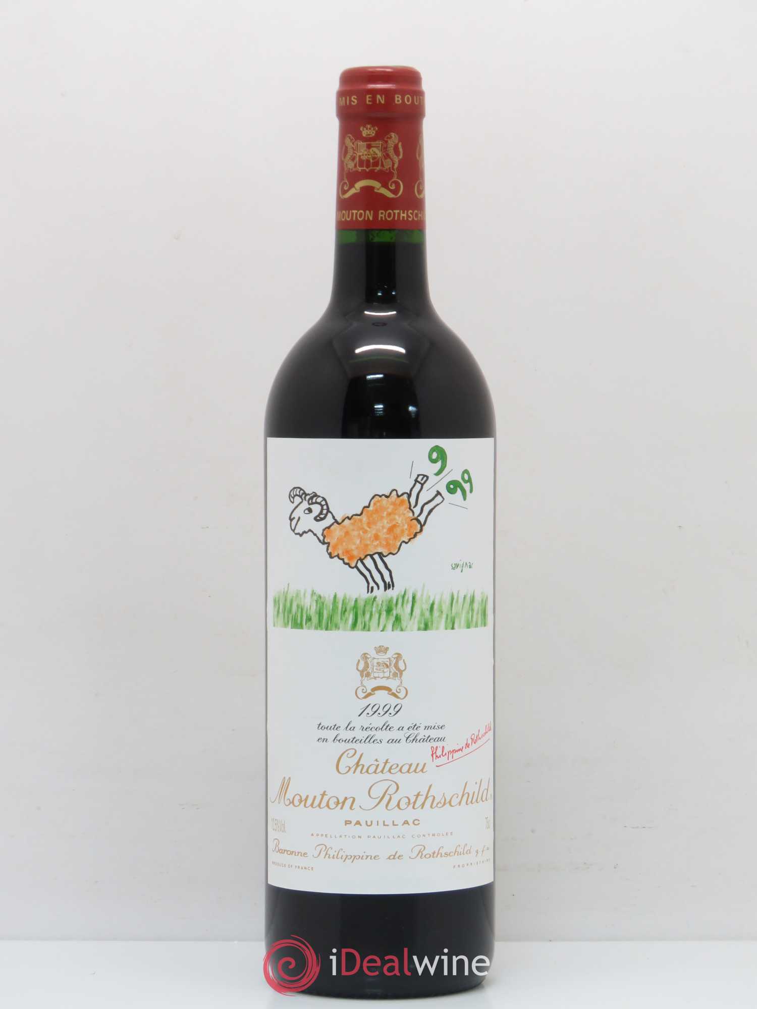 Château Mouton Rothschild 1er Grand Cru Classé 1999 - Lot de 1 bouteille - 0