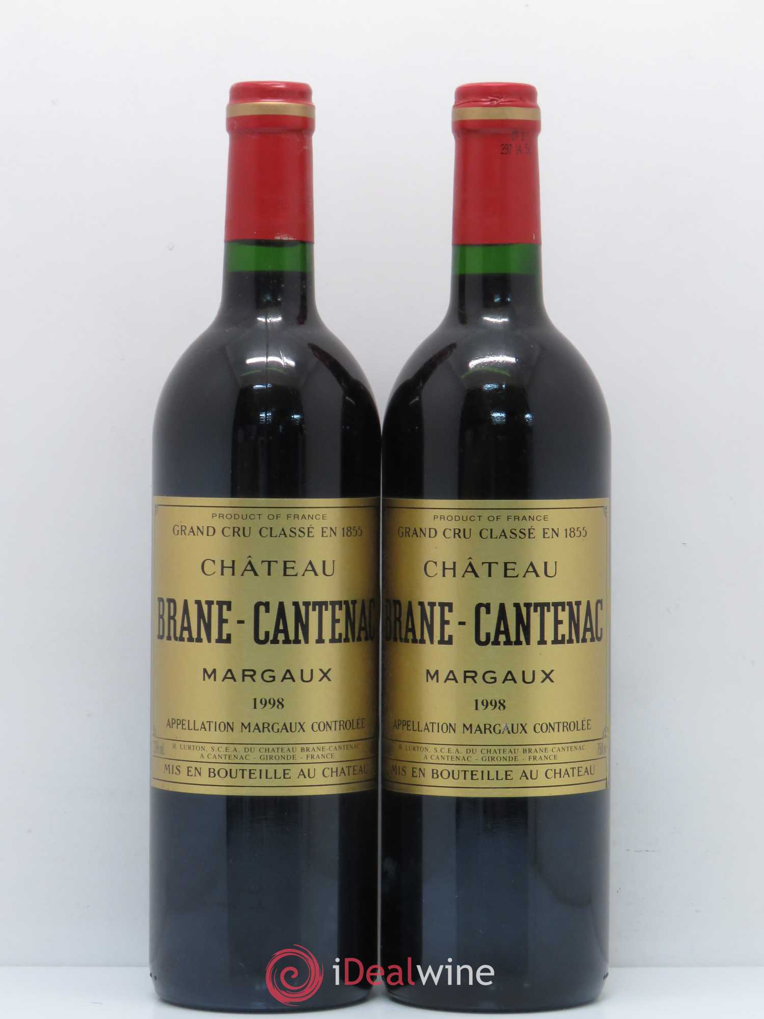 Château Brane Cantenac 2ème Grand Cru Classé 1998 - Lot de 2 bouteilles - 0