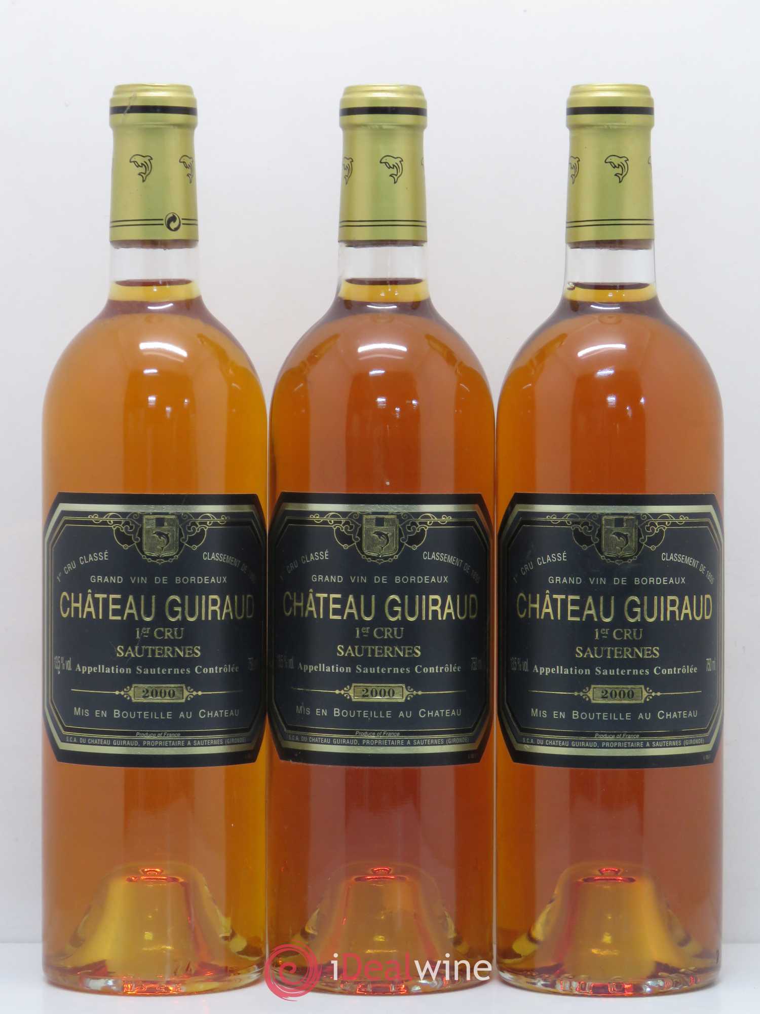 Château Guiraud 1er Grand Cru Classé 2000 - Lotto di 3 bottiglie - 0