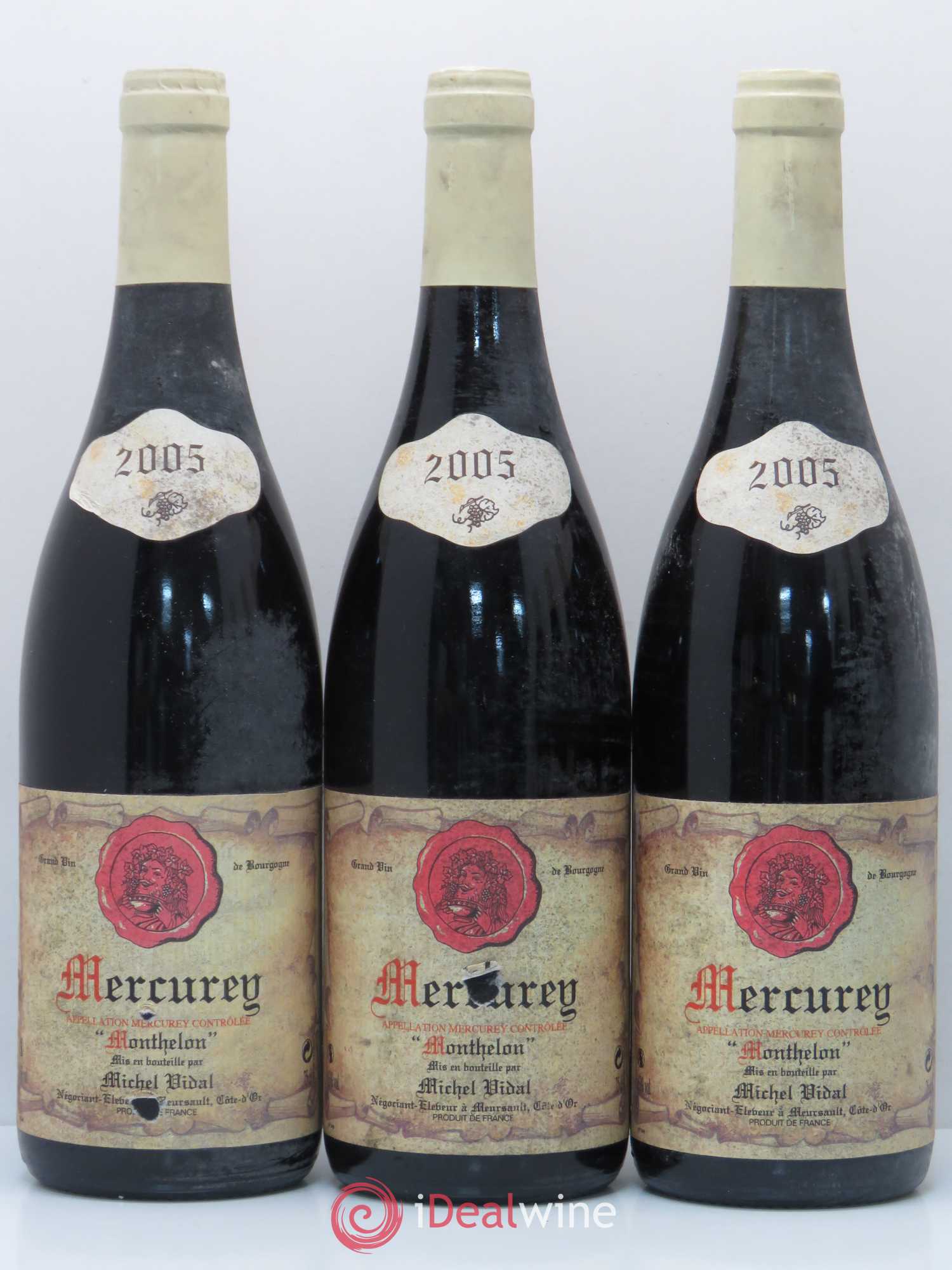 Mercurey Monthelon Michel Vidal 2005 - Posten von 6 Flaschen - 1