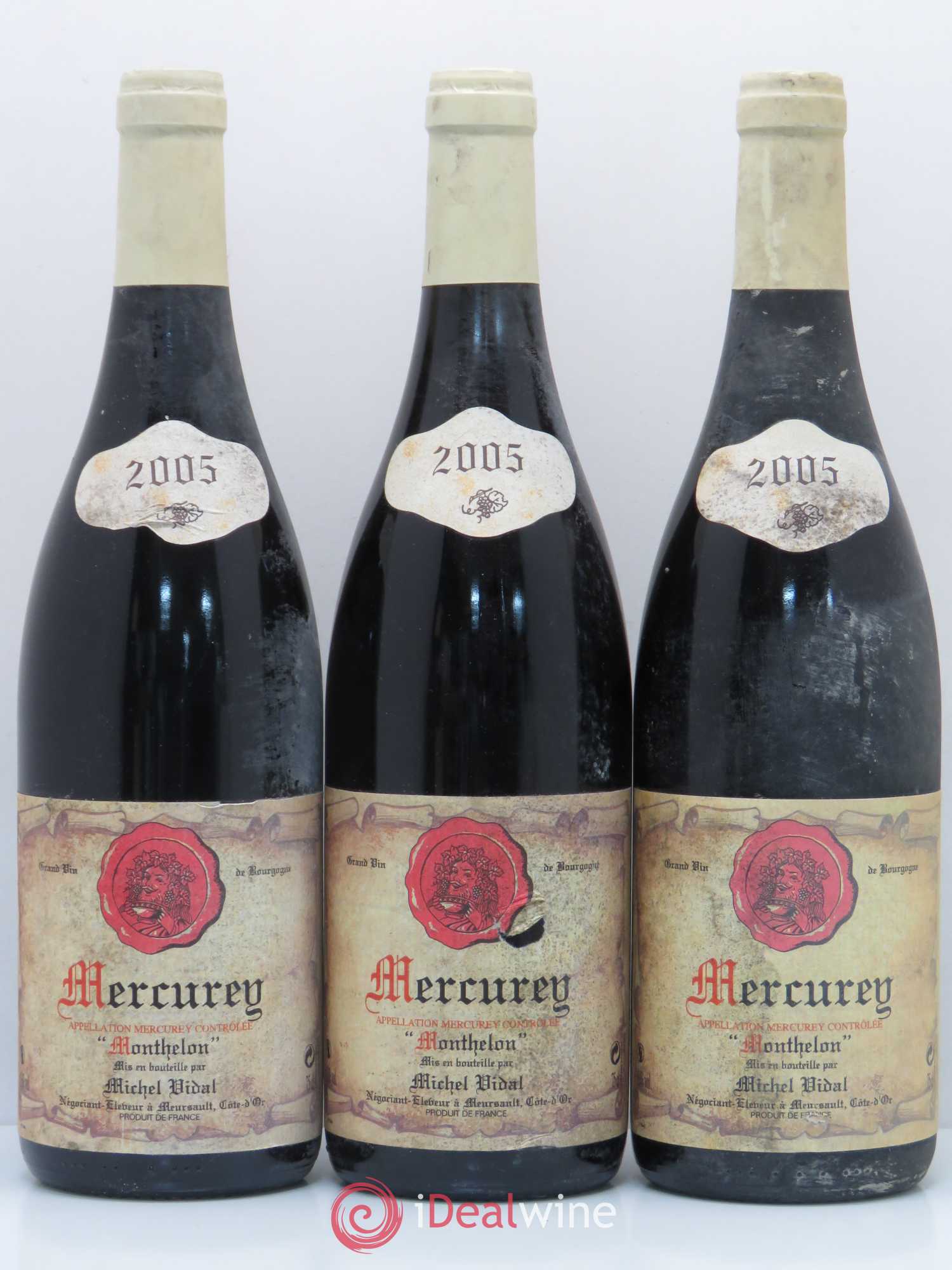 Mercurey Monthelon Michel Vidal 2005 - Posten von 6 Flaschen - 2