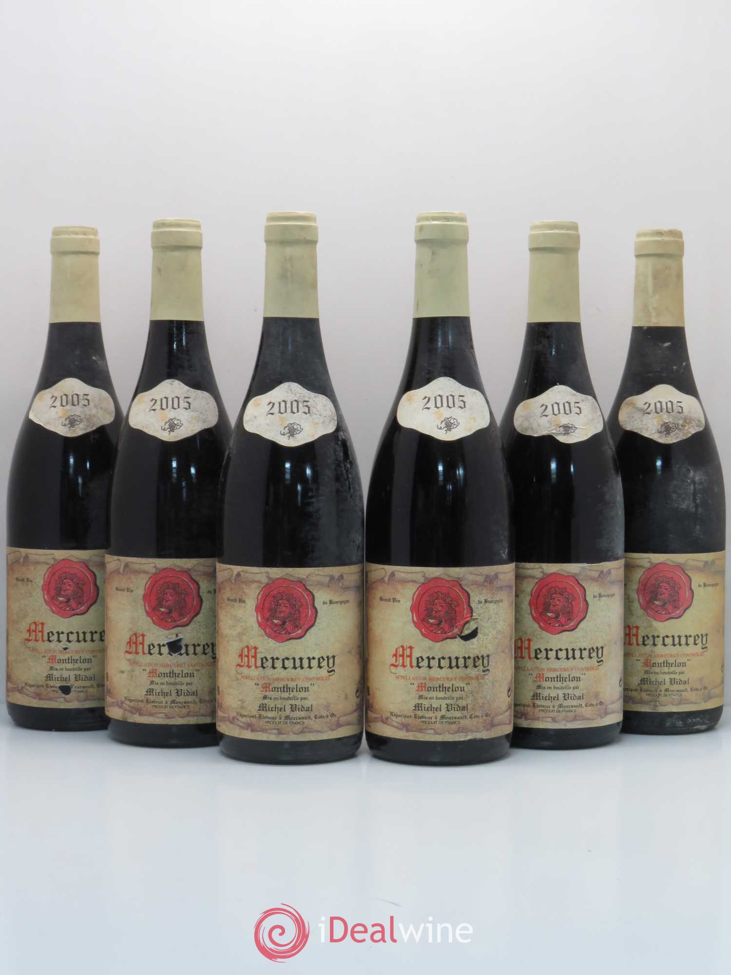 Mercurey Monthelon Michel Vidal 2005 - Posten von 6 Flaschen - 0