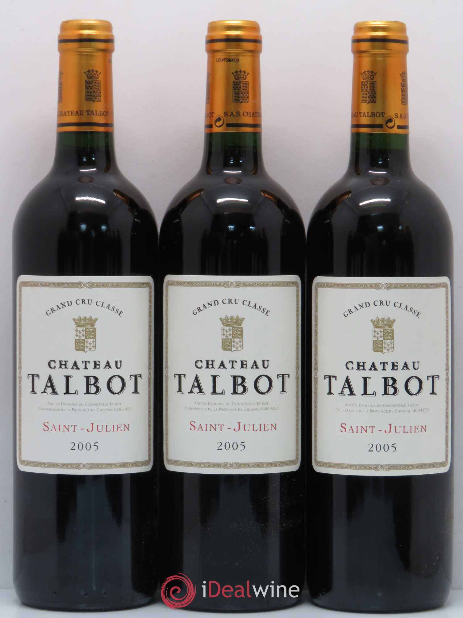 Château Talbot 4ème Grand Cru Classé 2005 - Lot de 12 bouteilles - 1