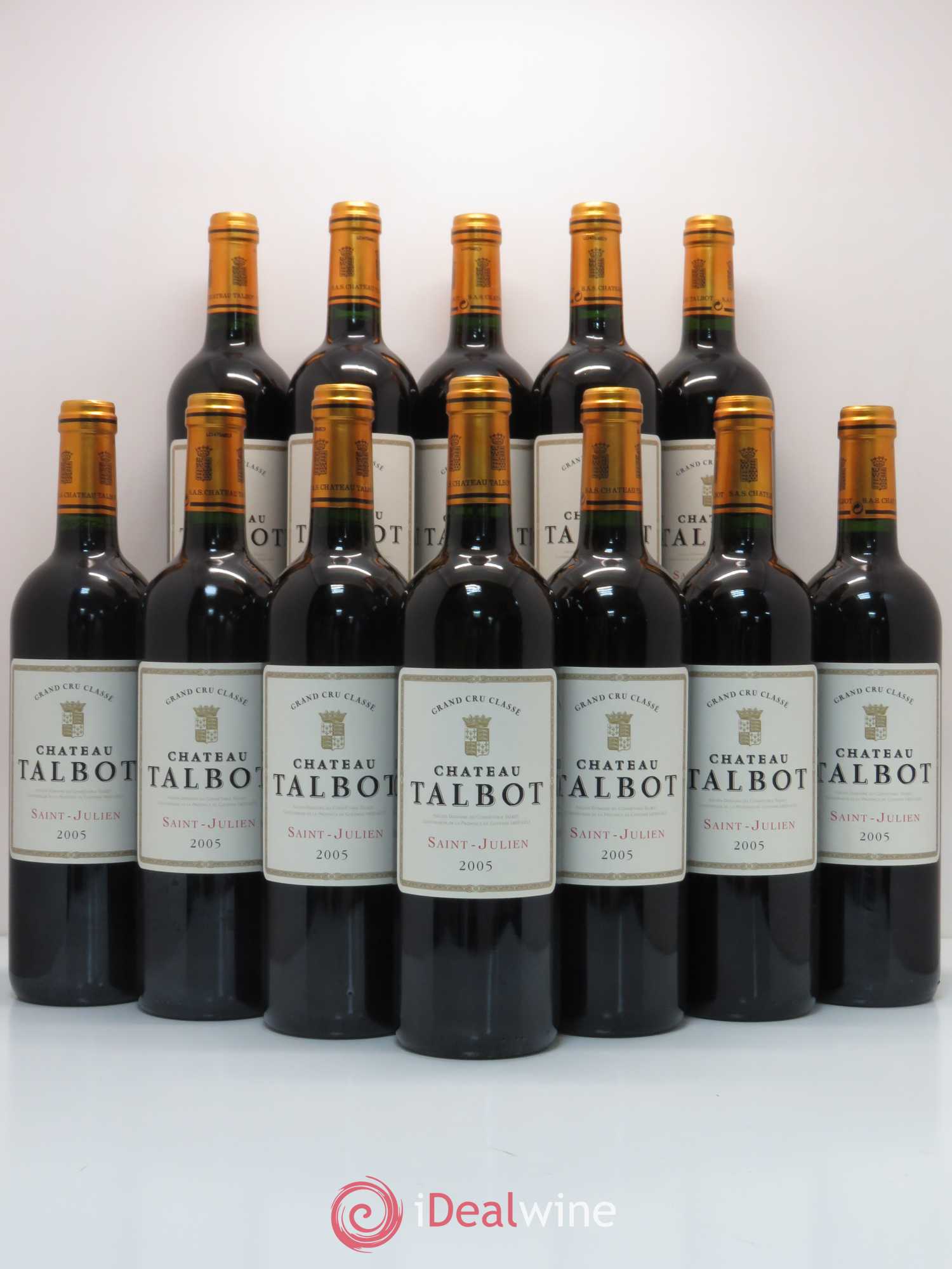 Château Talbot 4ème Grand Cru Classé 2005 - Lot de 12 bouteilles - 0