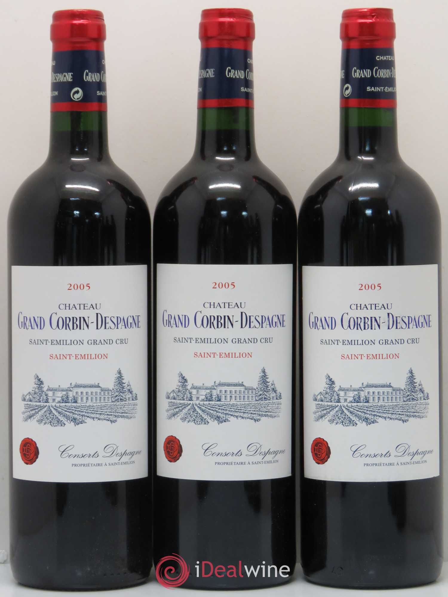 Château Grand Corbin Despagne Grand Cru Classé 2005 - Lot de 12 bouteilles - 1