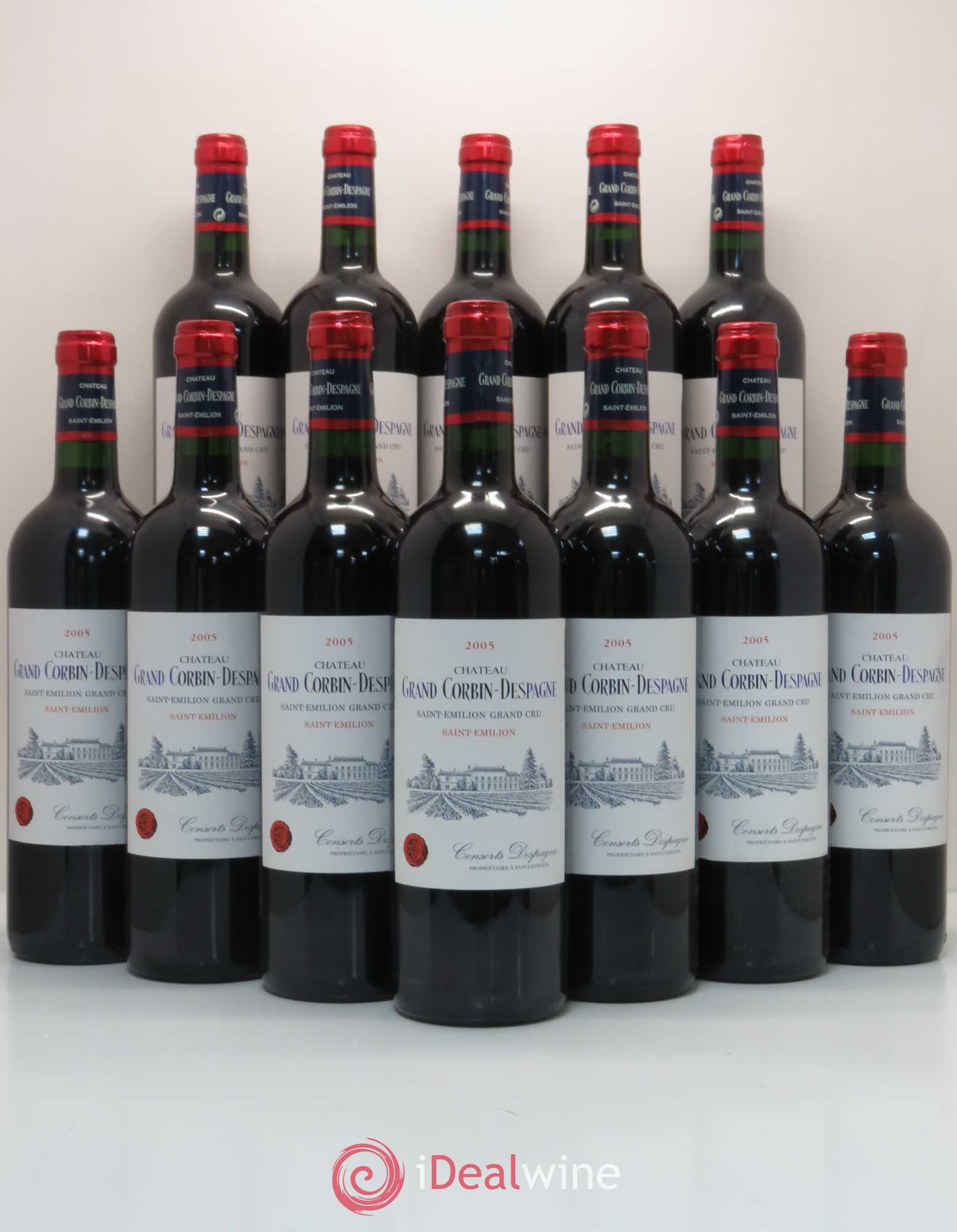 Château Grand Corbin Despagne Grand Cru Classé 2005 - Lot de 12 bouteilles - 0