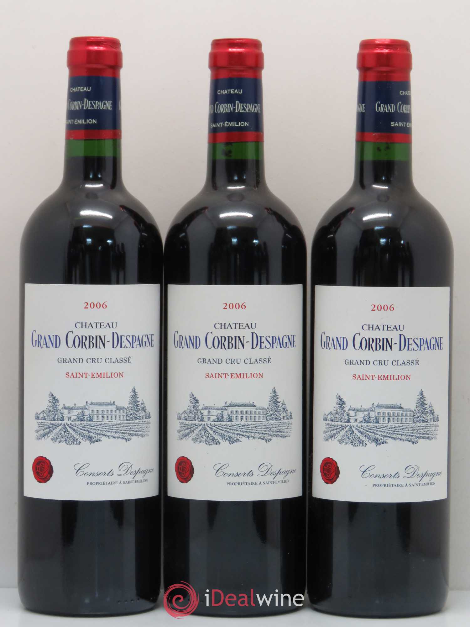 Château Grand Corbin Despagne Grand Cru Classé 2006 - Lot de 12 bouteilles - 1