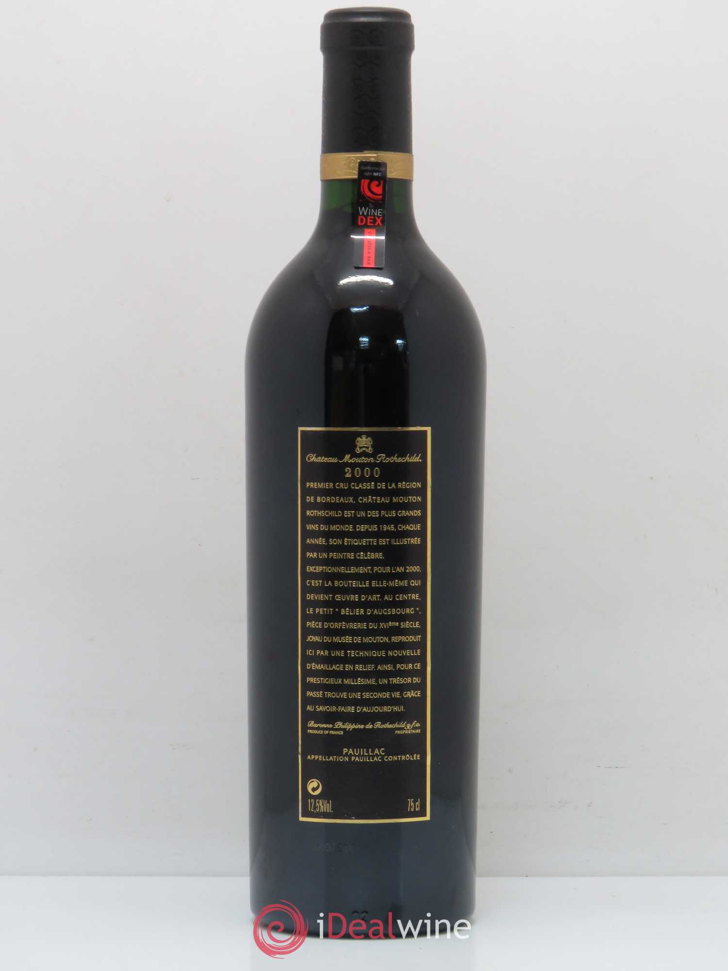 Château Mouton Rothschild 1er Grand Cru Classé 2000 - Lot de 1 bouteille - 1